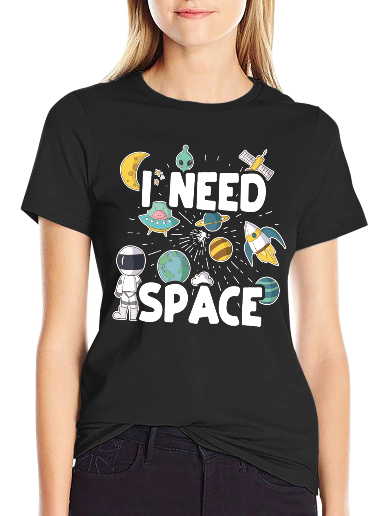 I Need Space Graphic Tee - Astronaut Design