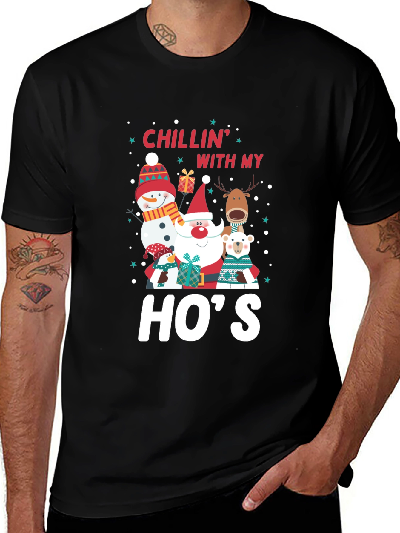 Chillin with My Hos Christmas T-Shirt