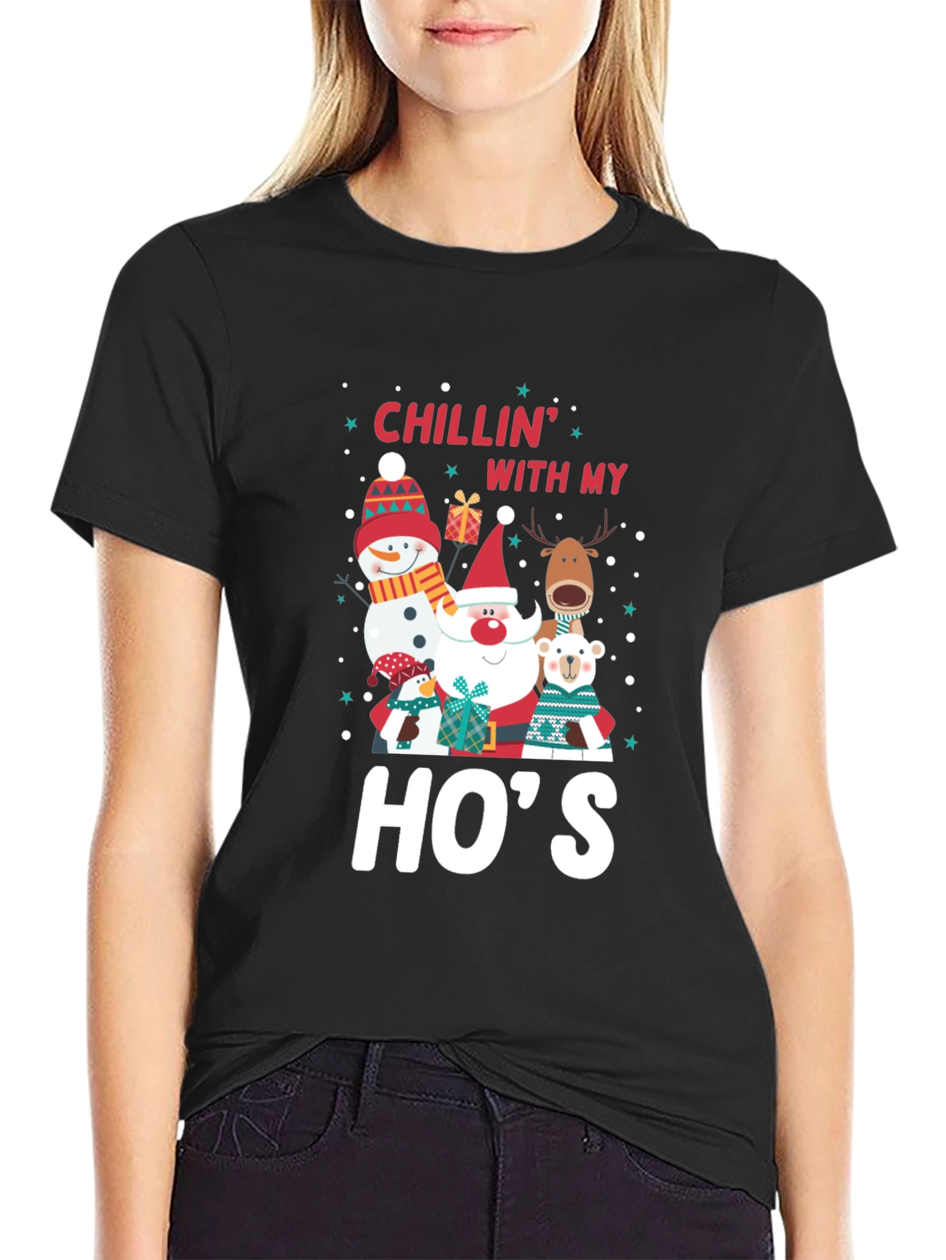 Chillin with My Hos Christmas T-Shirt
