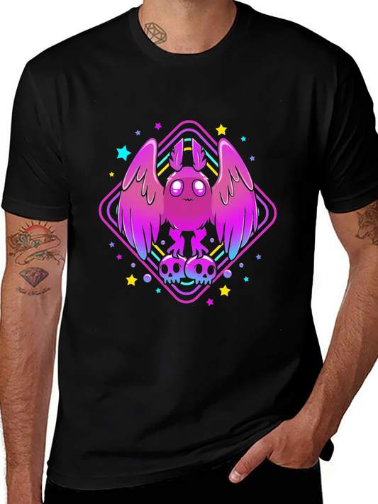 Mothman Graphic Tee - Neon Spooky Style