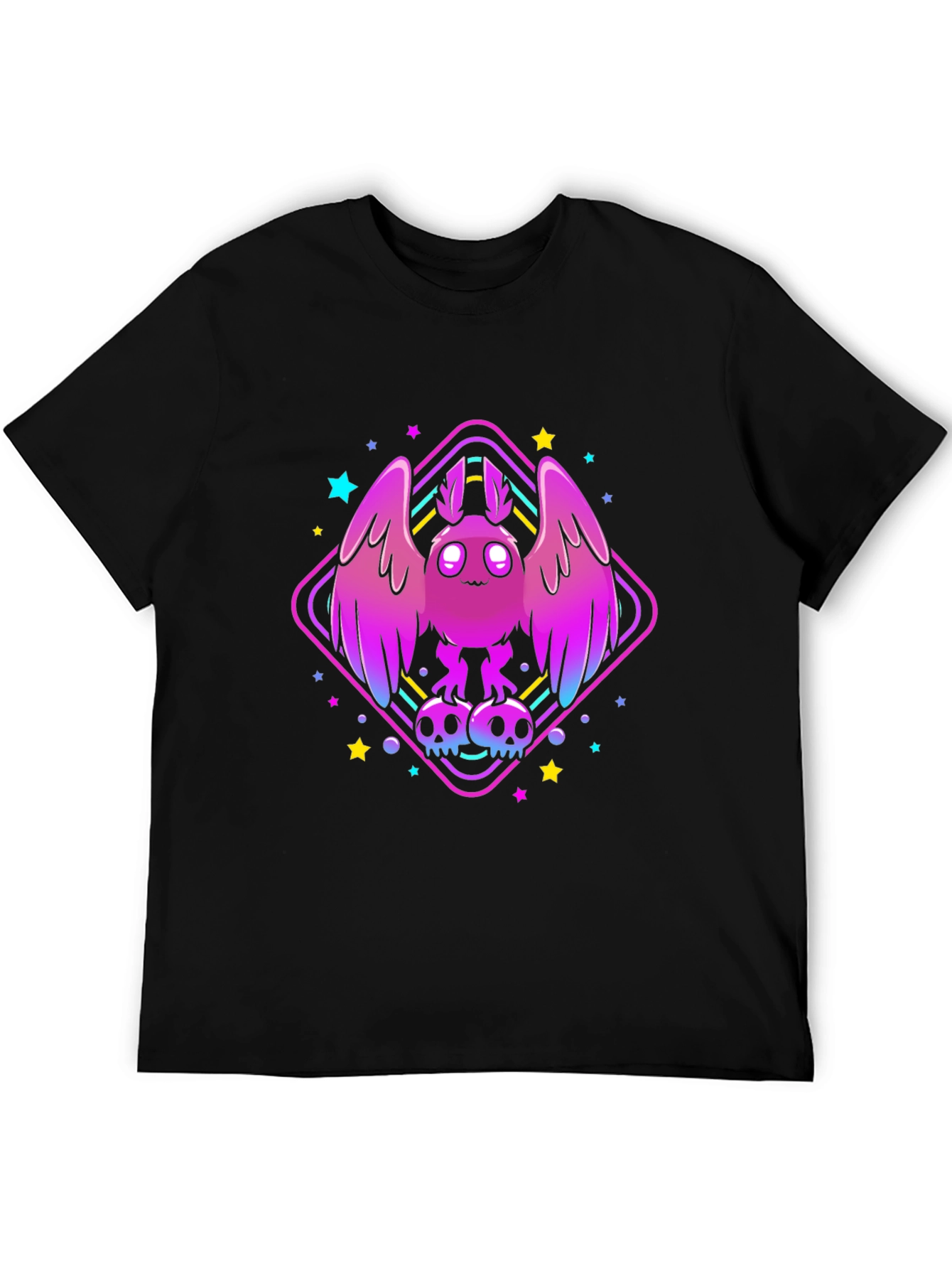 Mothman Graphic Tee - Neon Spooky Style