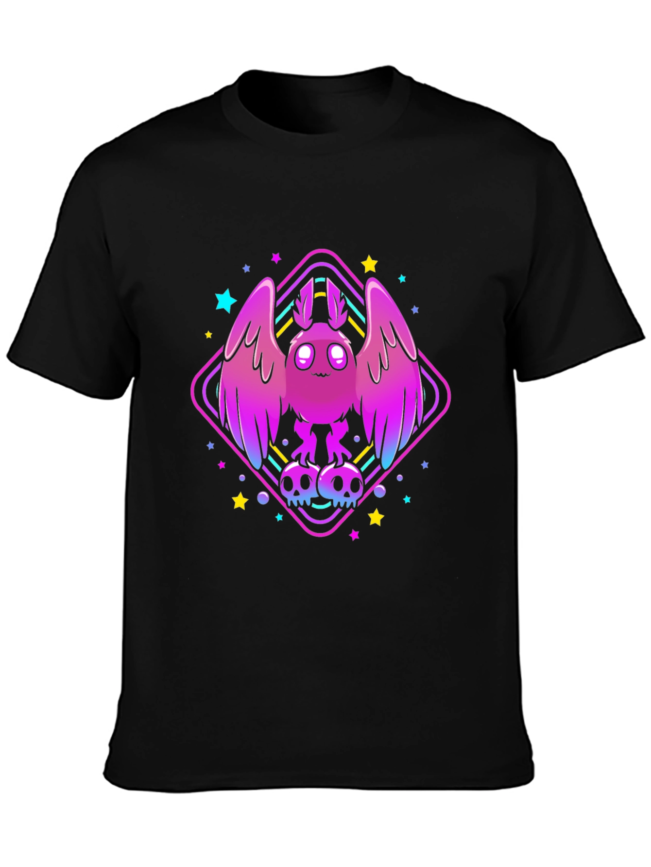 Mothman Graphic Tee - Neon Spooky Style