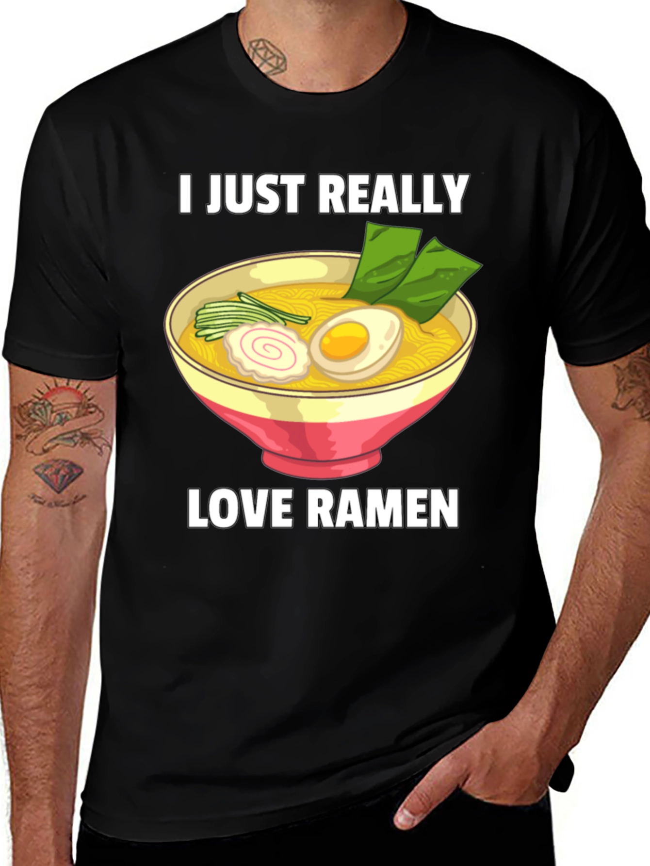 I Just Really Love Ramen T-Shirt - Foodie Tee