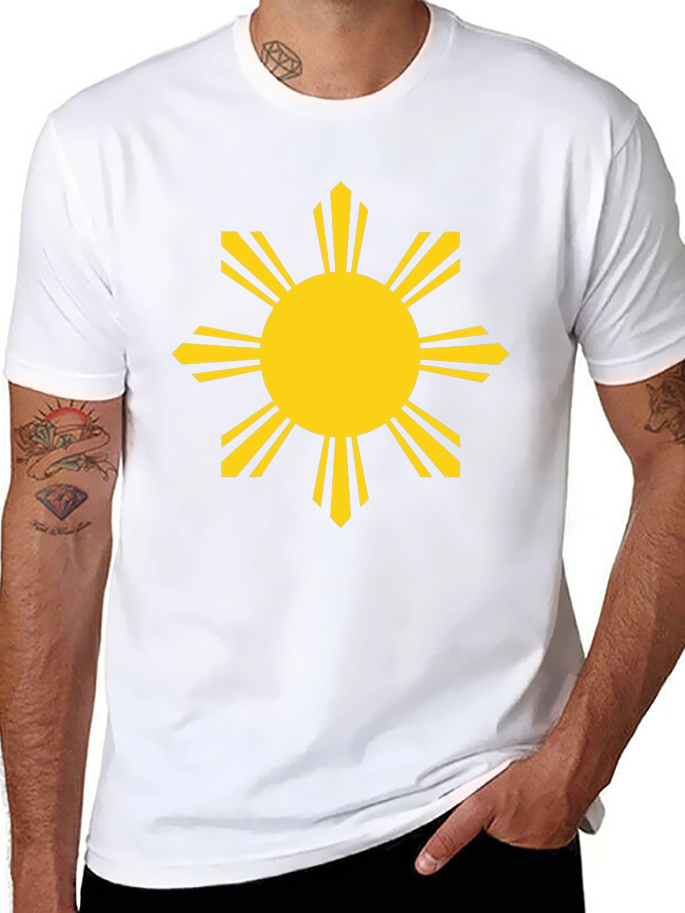 Filipino Sun Graphic Tee - Black