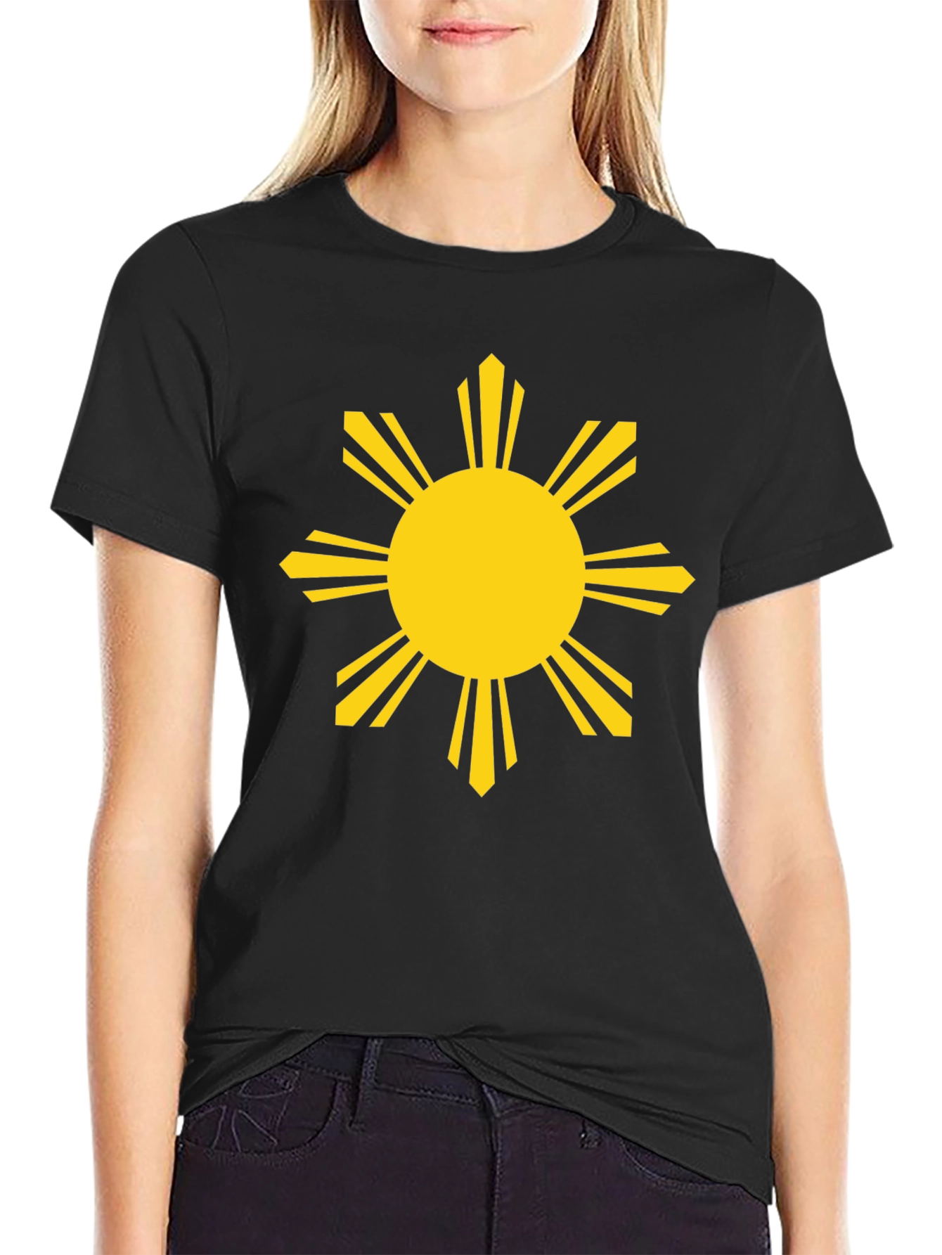 Filipino Sun Graphic Tee - Black