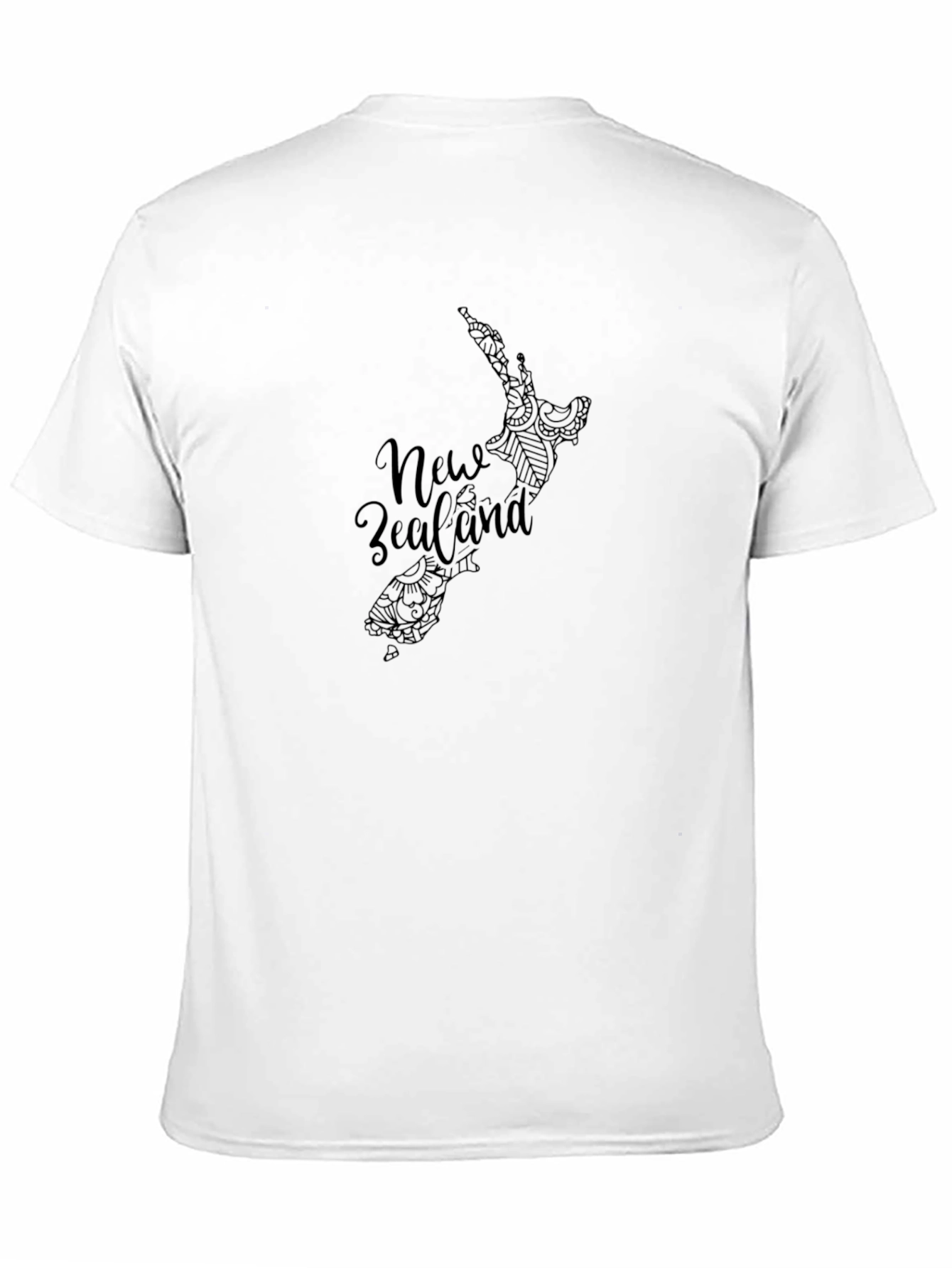 New Zealand Map Graphic Tee - Black