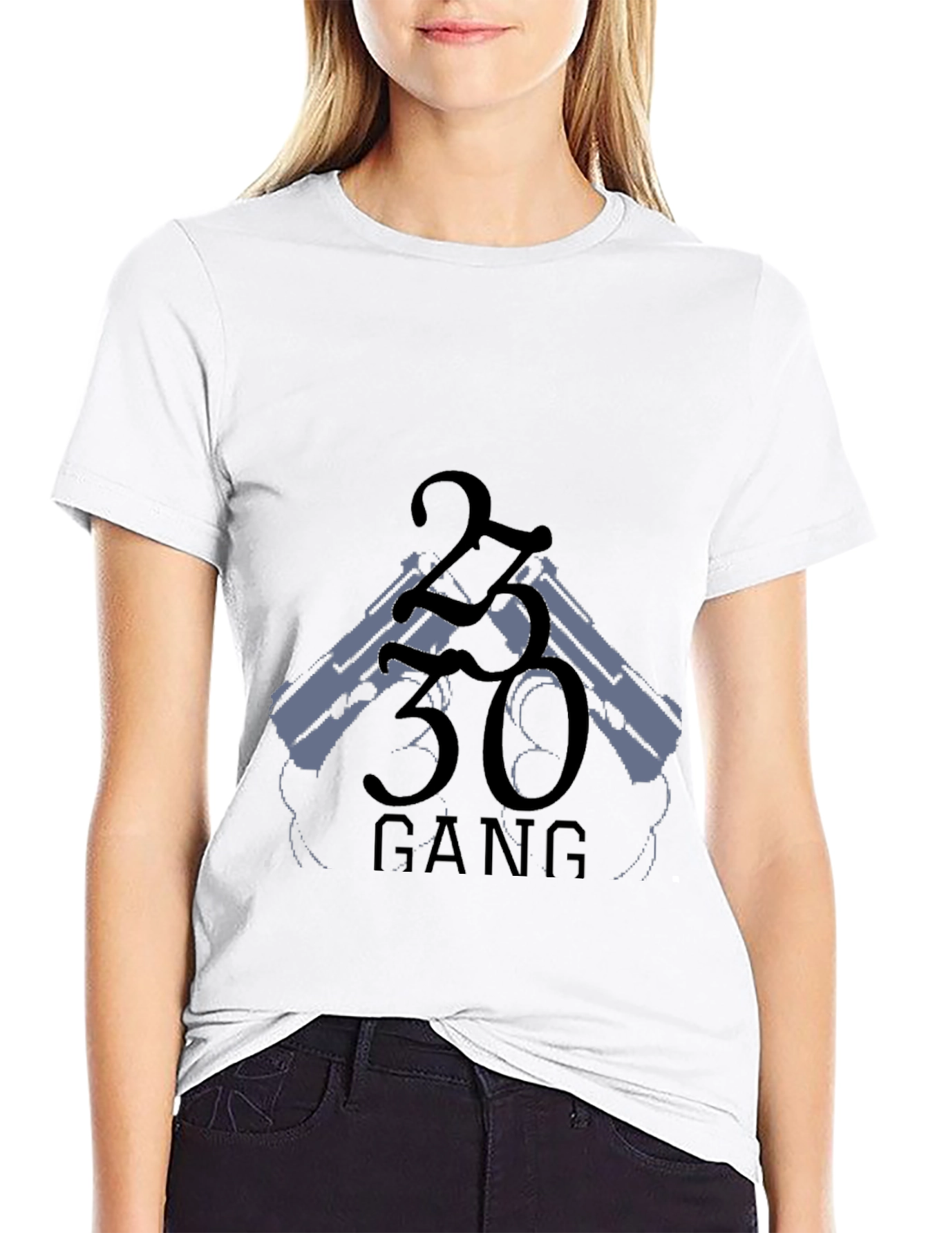 2330 Gang Graphic Black Tee Shirt