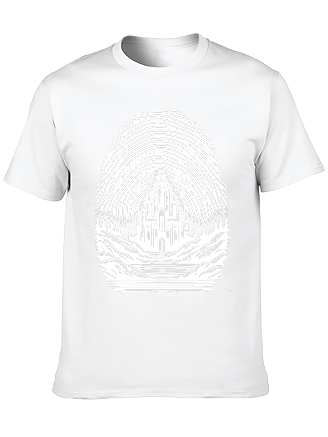 Castle Fingerprint Graphic Tee - Black