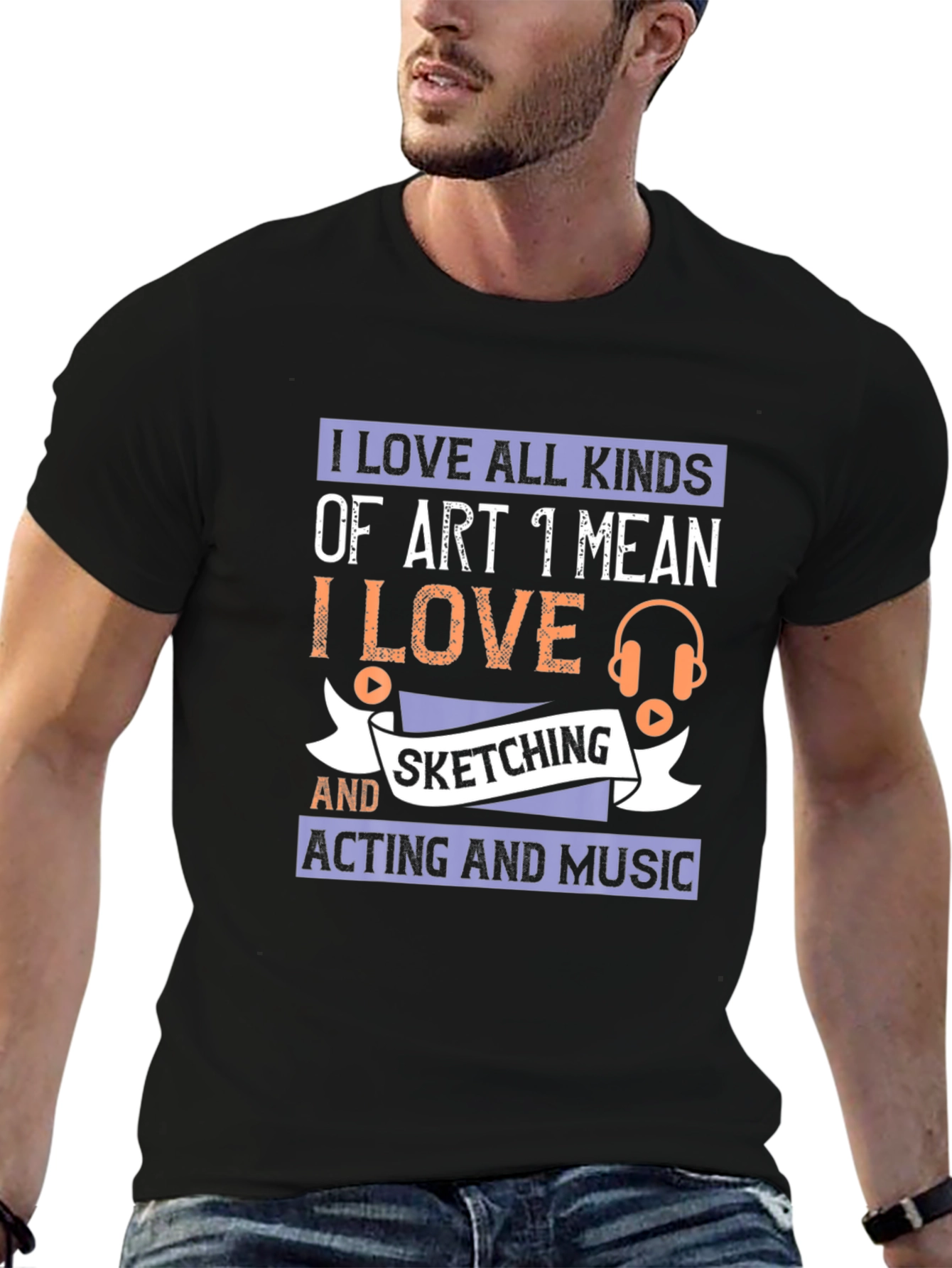 Art Lover T-Shirt - Sketching Acting Music