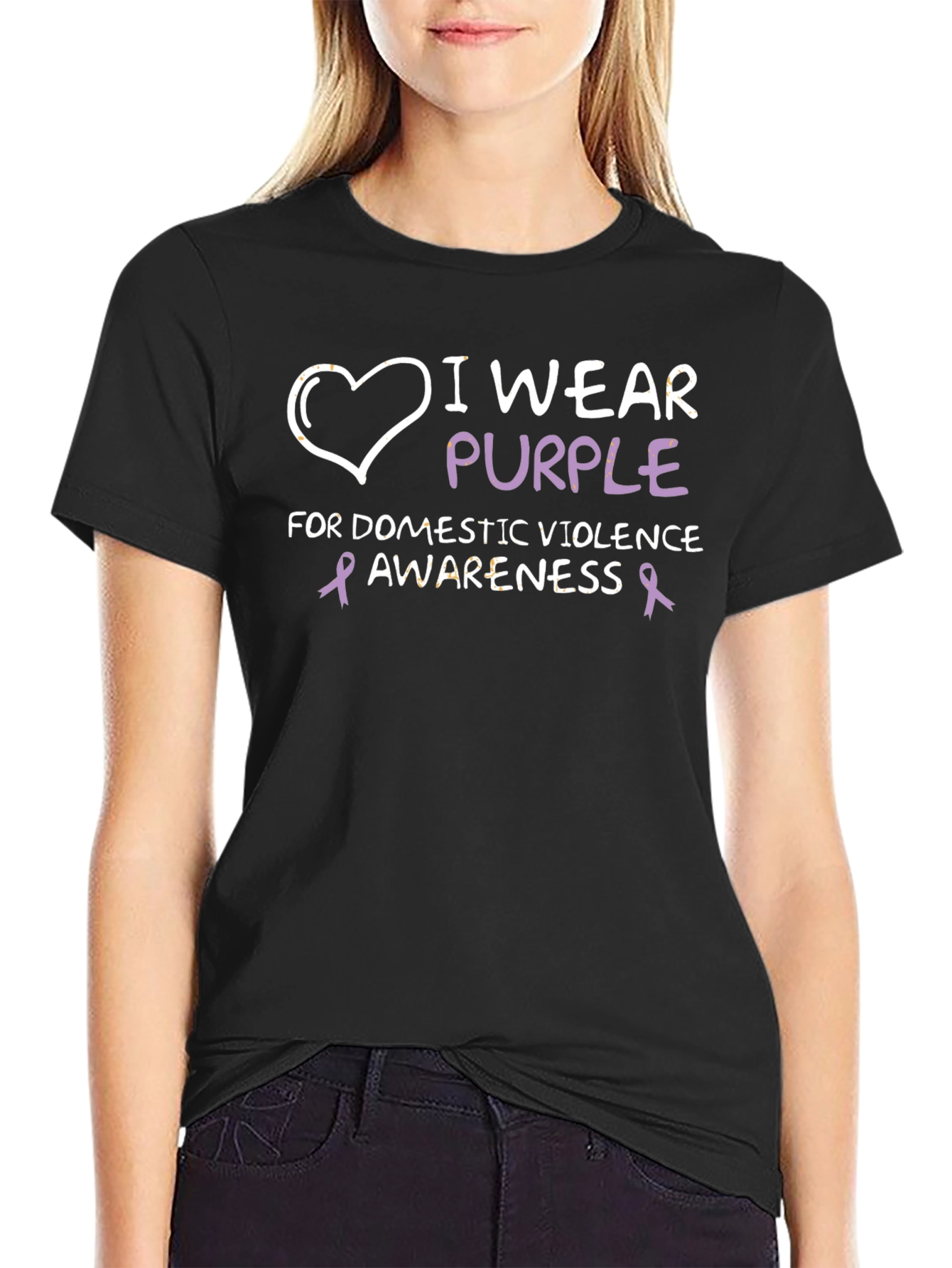 I Wear Purple Domestic Violence Awareness T-Shirt