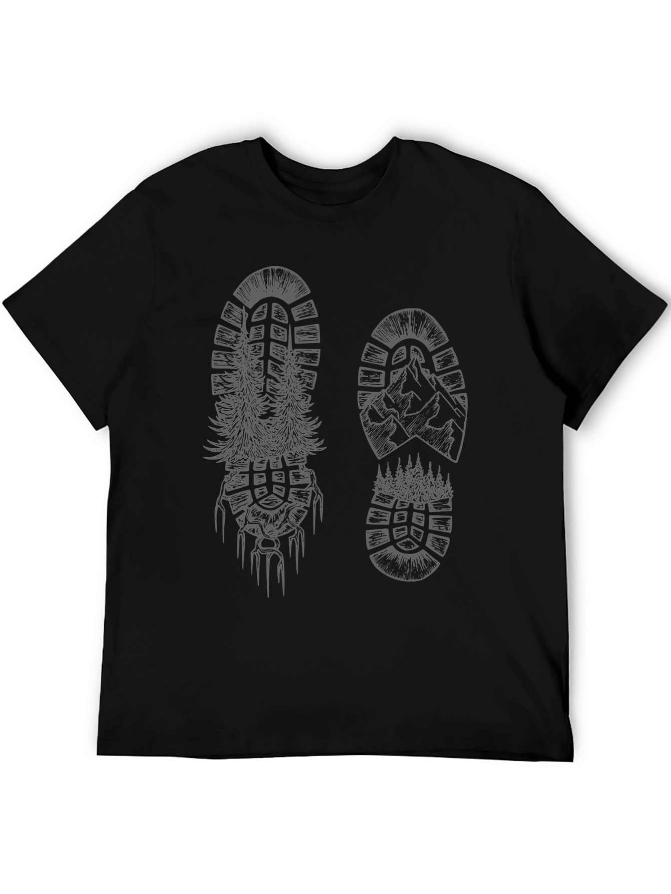 Nature-Inspired Shoe Print T-Shirt