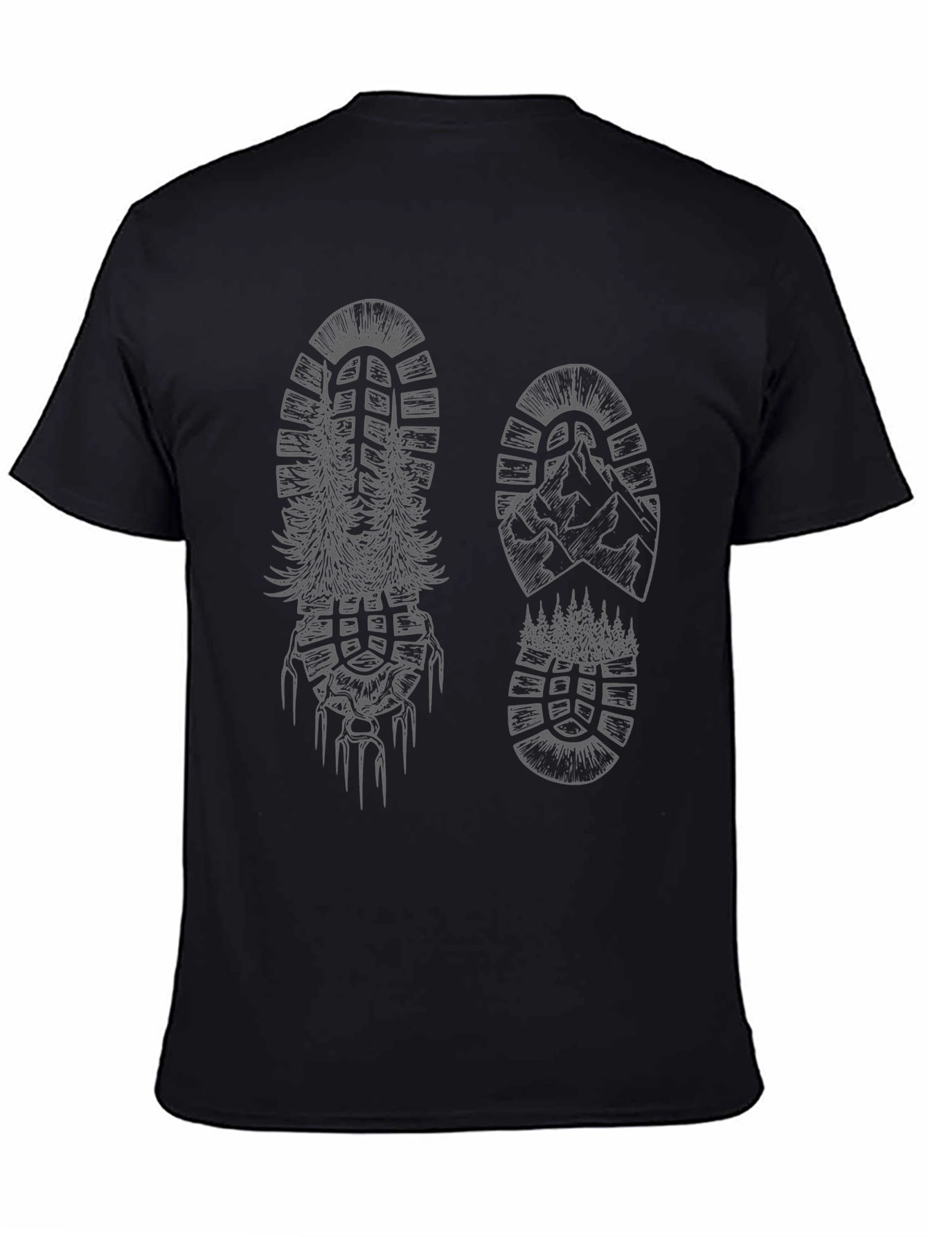 Nature-Inspired Shoe Print T-Shirt