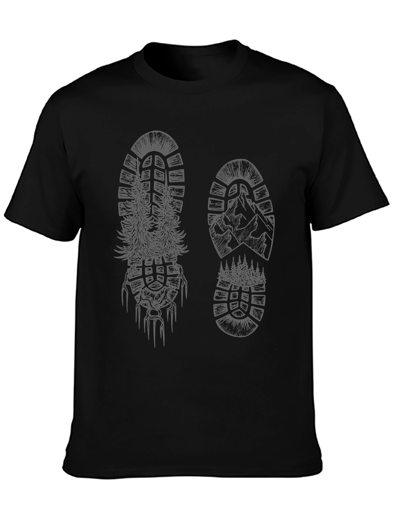 Nature-Inspired Shoe Print T-Shirt