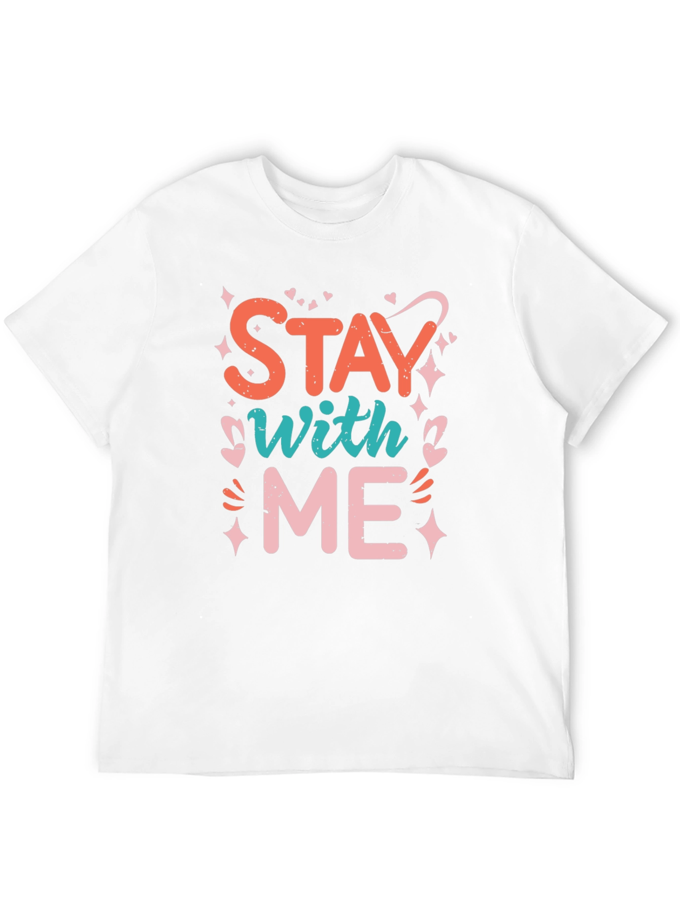 Stay With Me Graphic Tee - Trendy Black T-Shirt