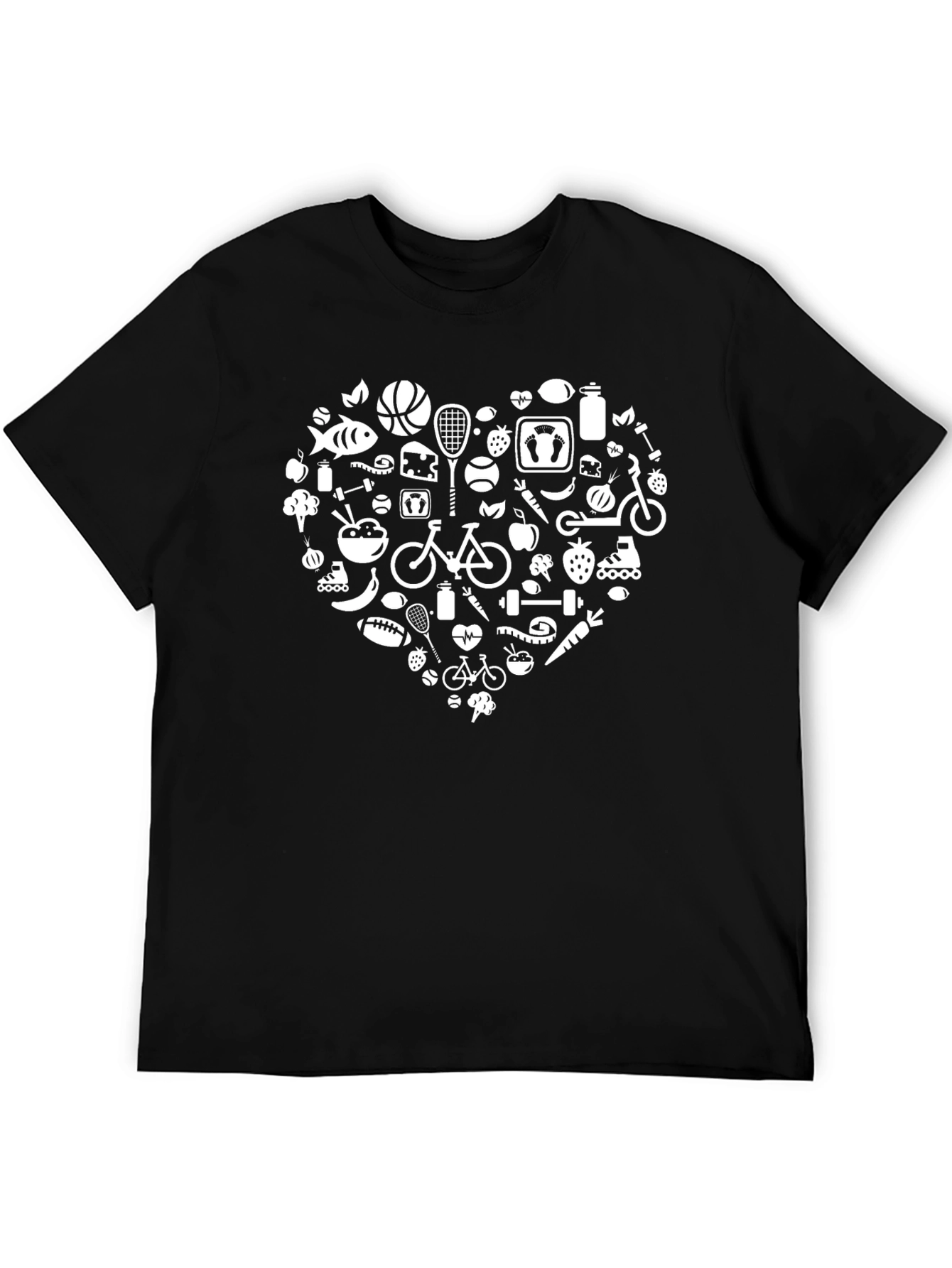 Healthy Lifestyle Heart Graphic T-Shirt