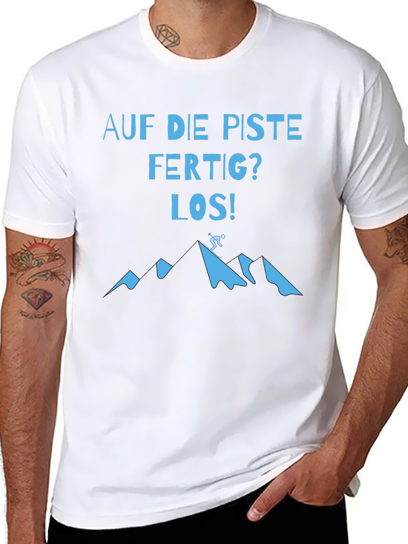 Skiing T-Shirt - Auf die Piste Mountain Design