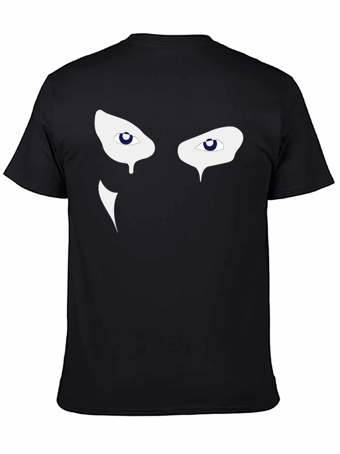Mens Black Graphic Tee - Mysterious Eyes