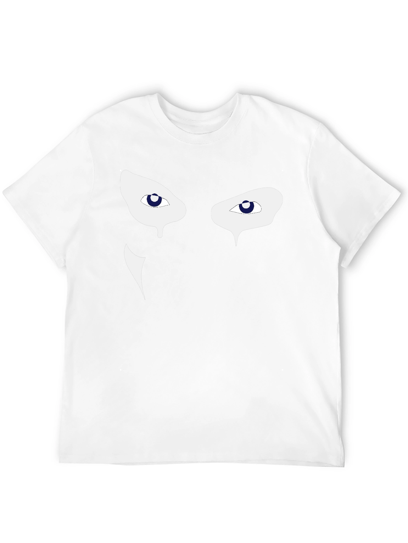 Mens Black Graphic Tee - Mysterious Eyes