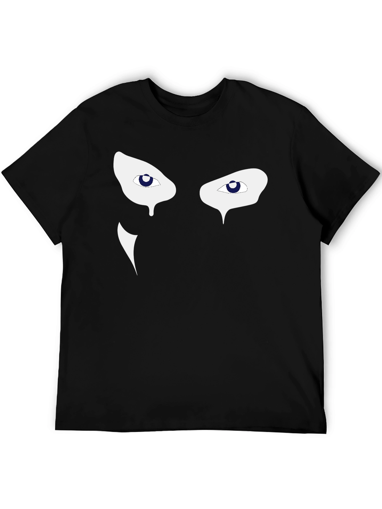 Mens Black Graphic Tee - Mysterious Eyes