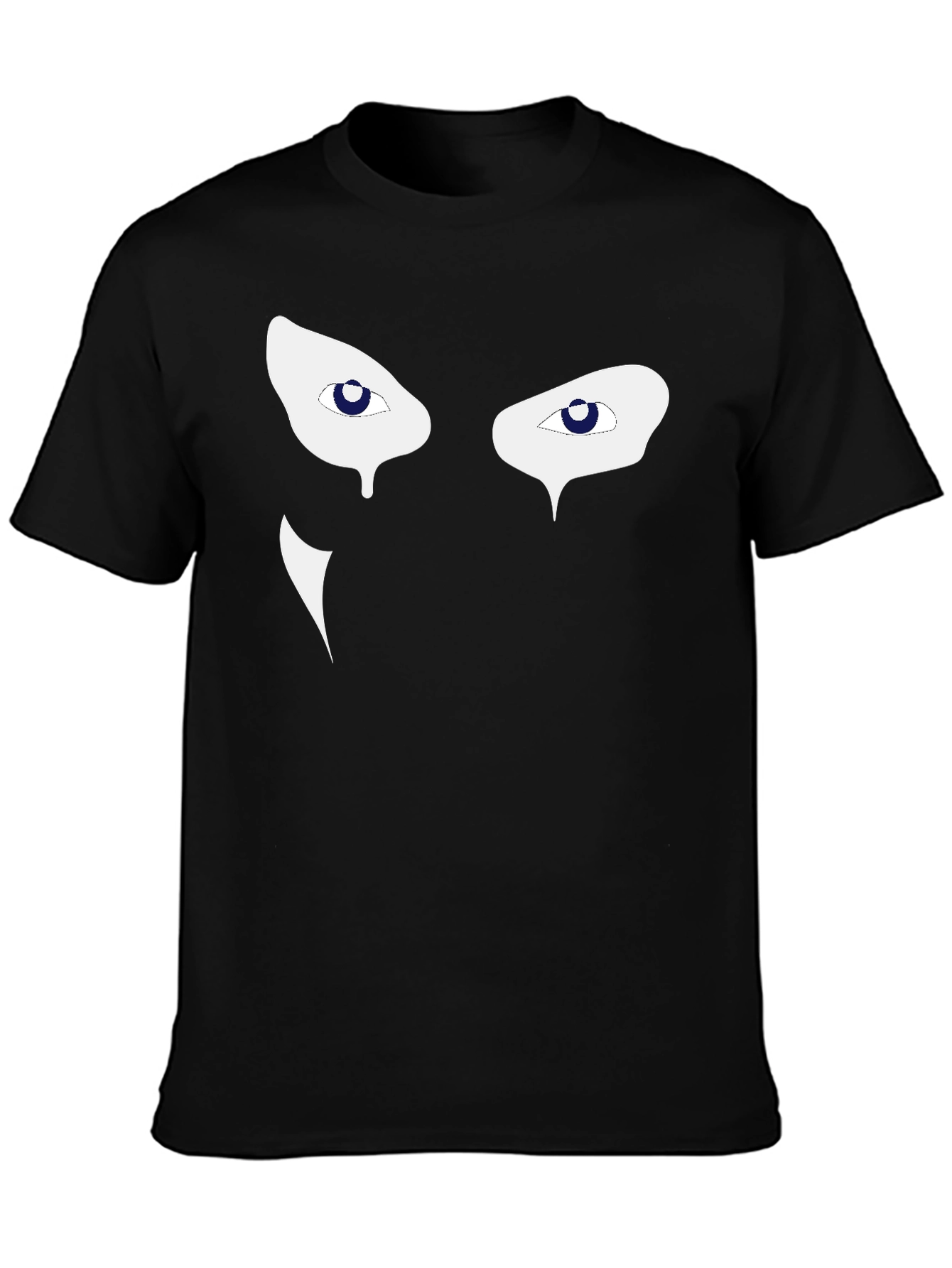 Mens Black Graphic Tee - Mysterious Eyes