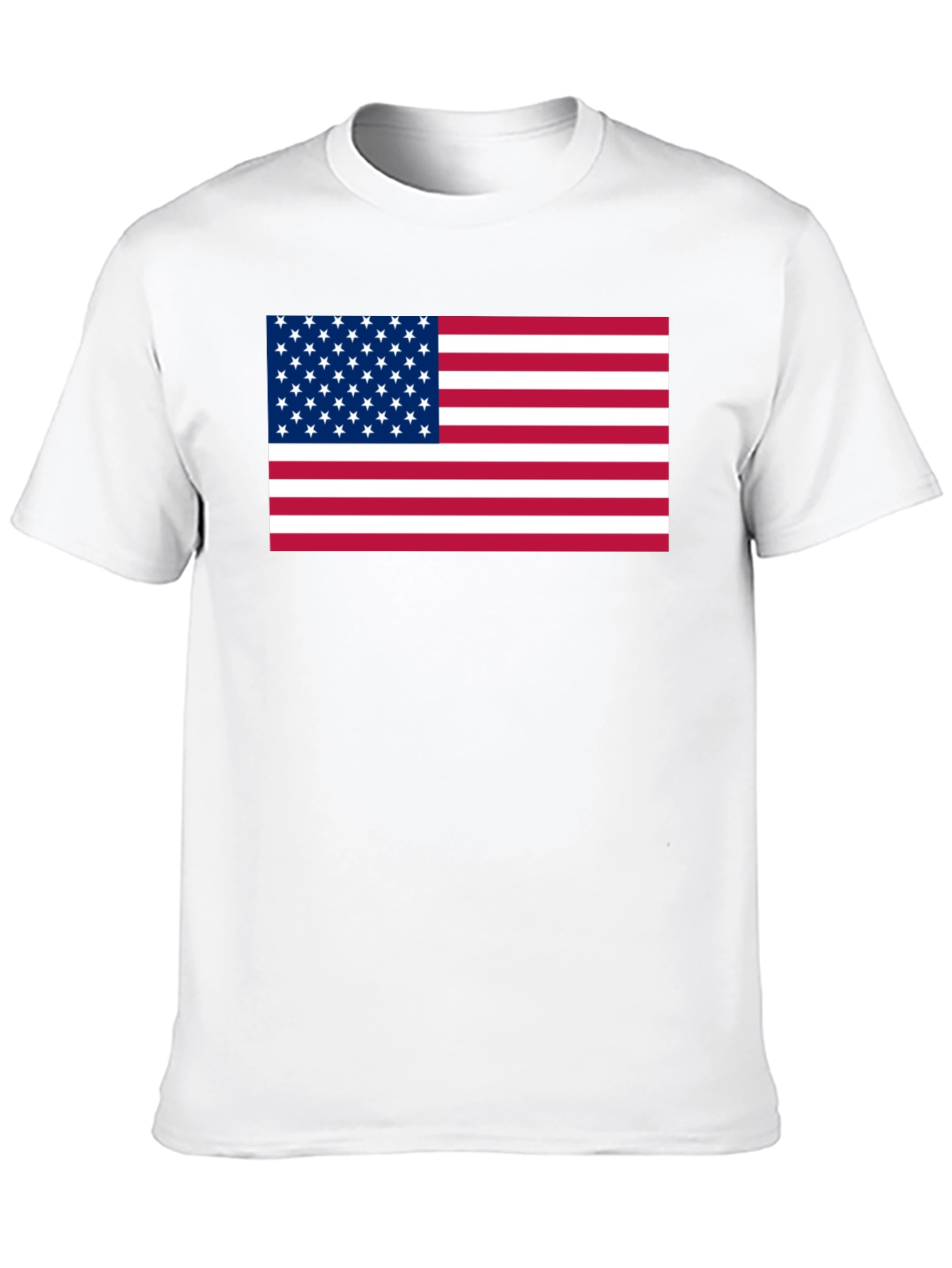 American Flag Graphic Print Black T-Shirt