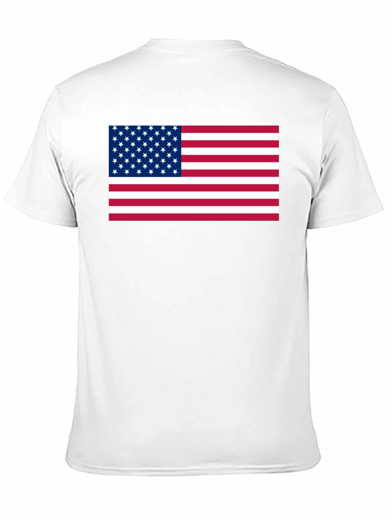 American Flag Graphic Print Black T-Shirt