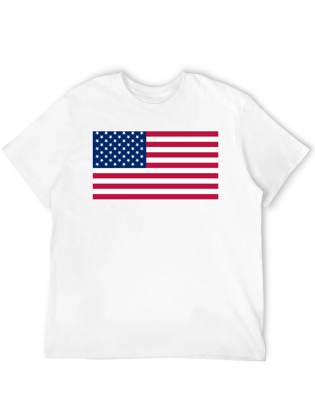 American Flag Graphic Print Black T-Shirt