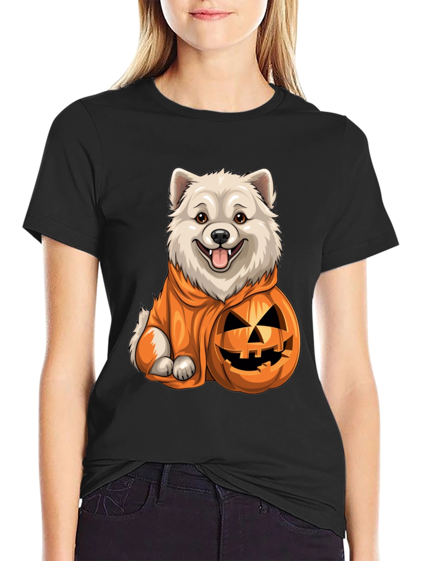 Dog in Pumpkin Costume T-Shirt
