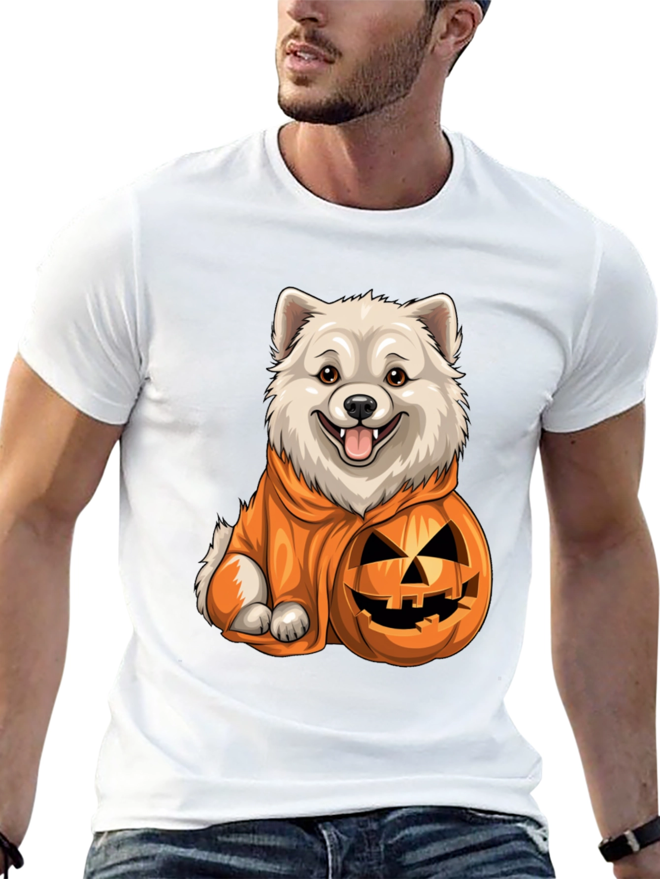 Dog in Pumpkin Costume T-Shirt