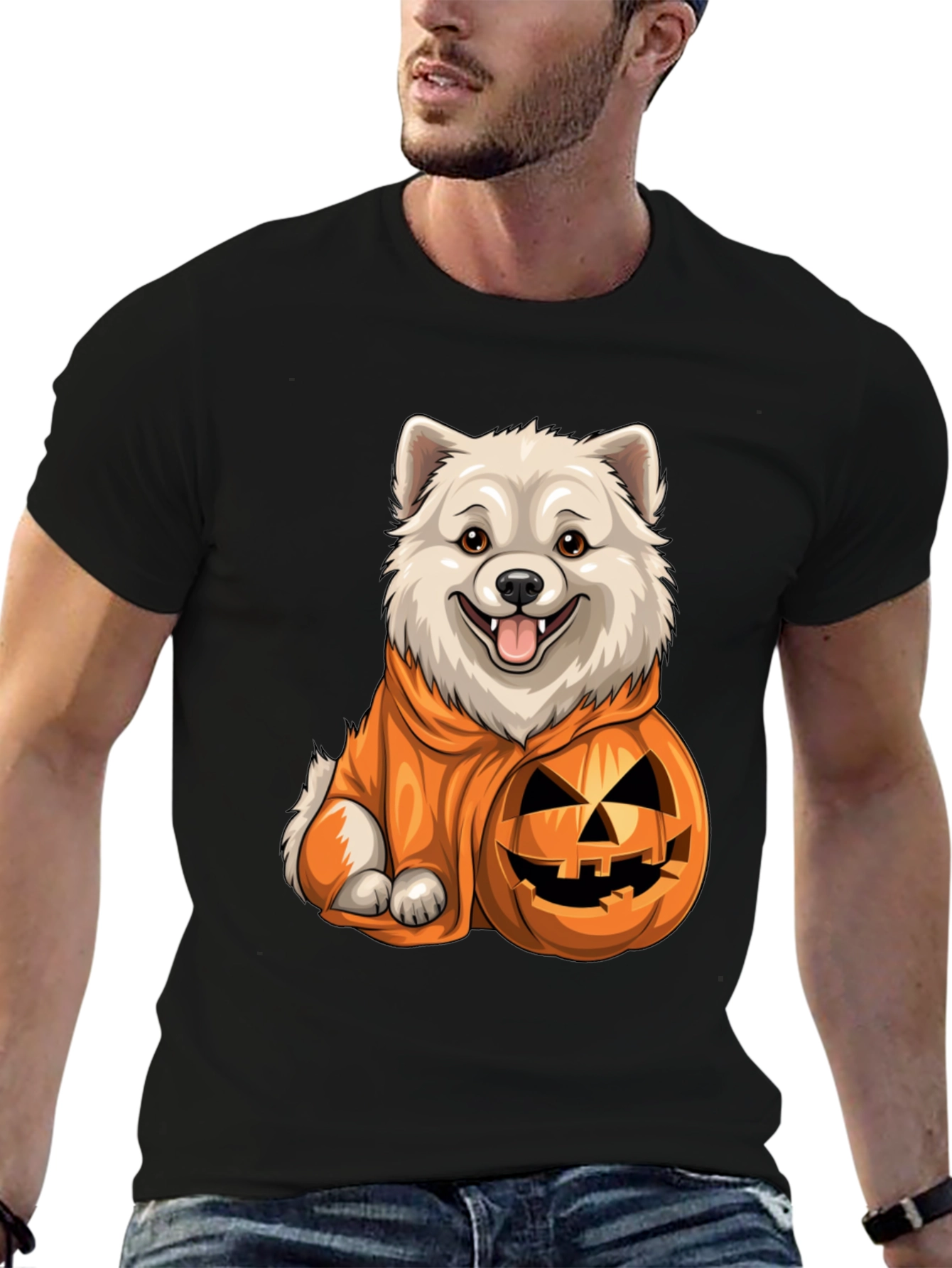 Dog in Pumpkin Costume T-Shirt