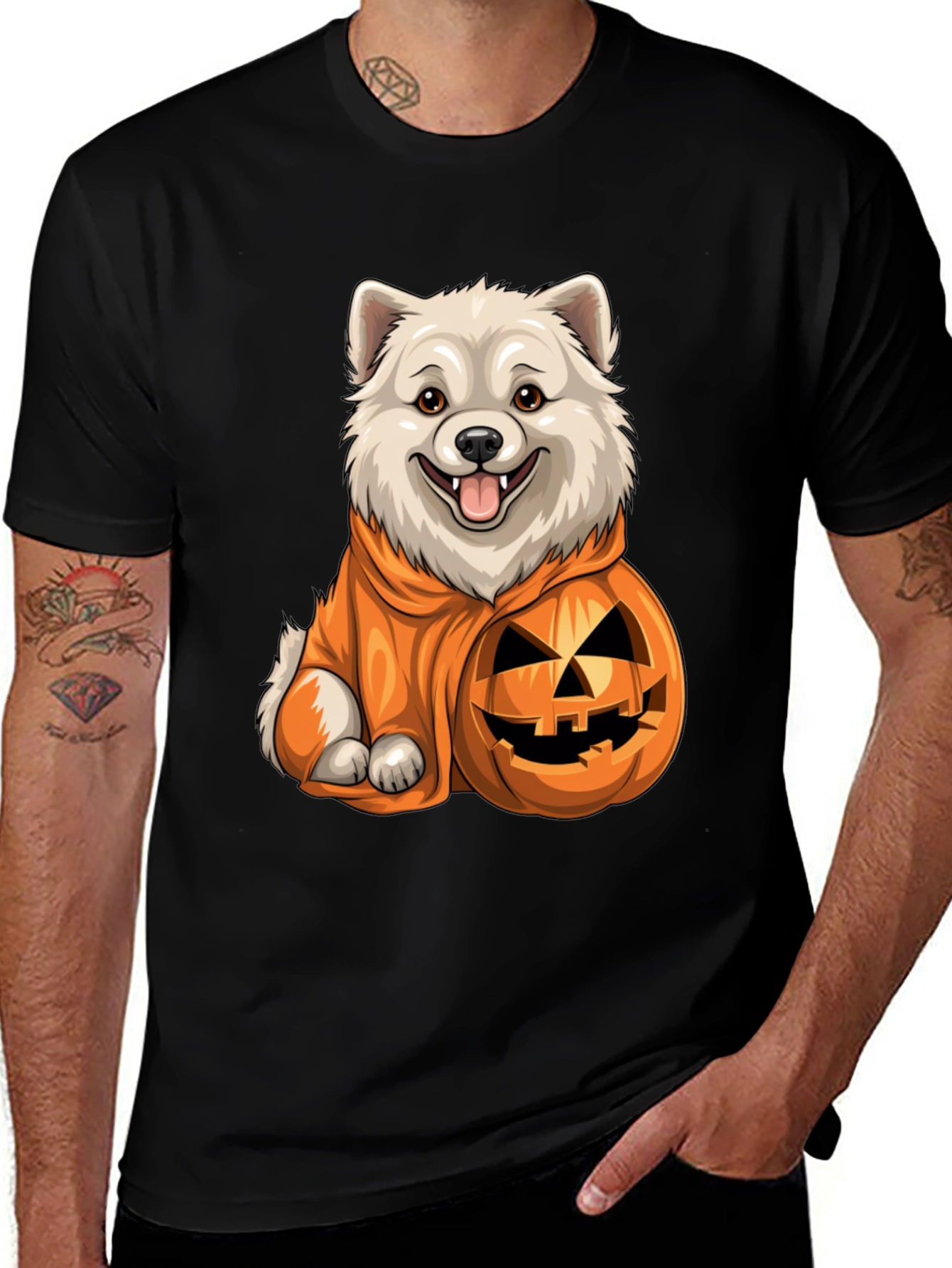 Dog in Pumpkin Costume T-Shirt
