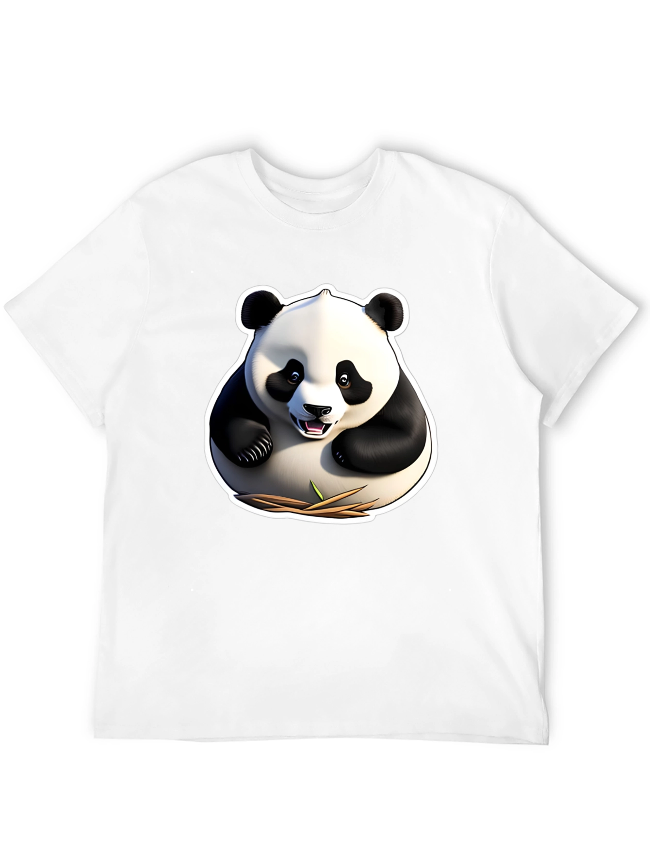 Panda Graphic Tee - Black Cotton Comfort Fit