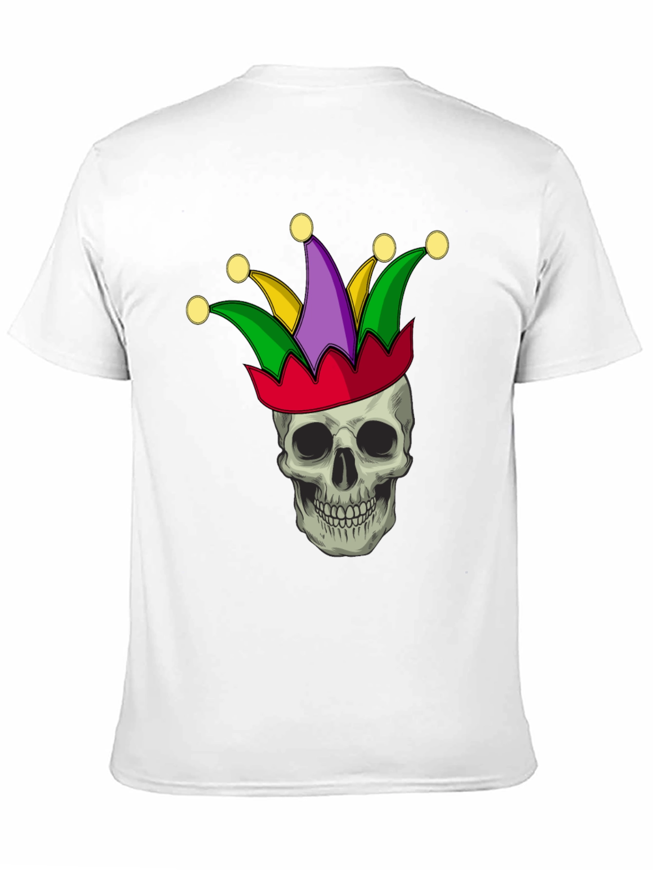 Skull Jester T-Shirt - Black Cotton Graphic Tee