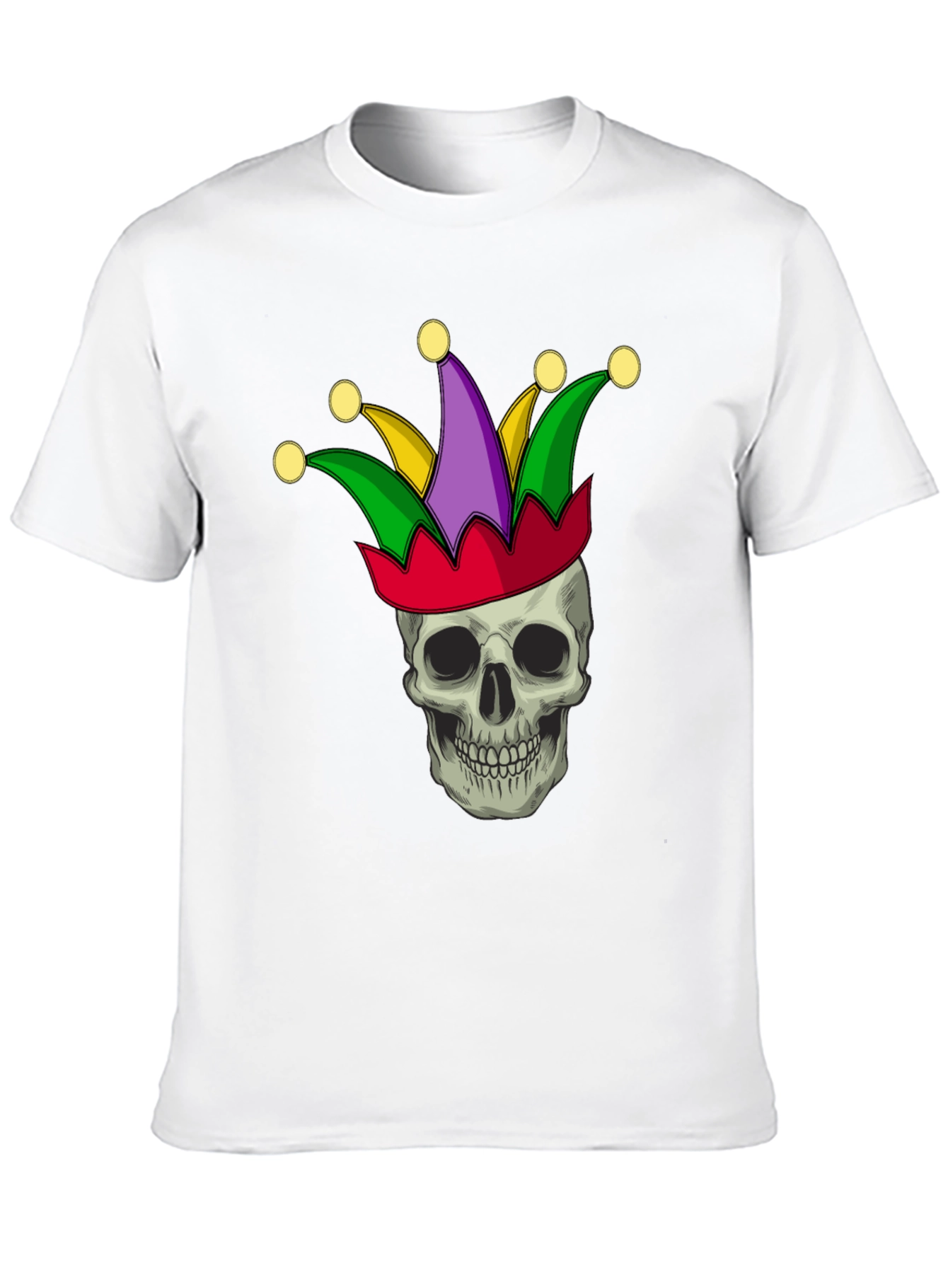 Skull Jester T-Shirt - Black Cotton Graphic Tee