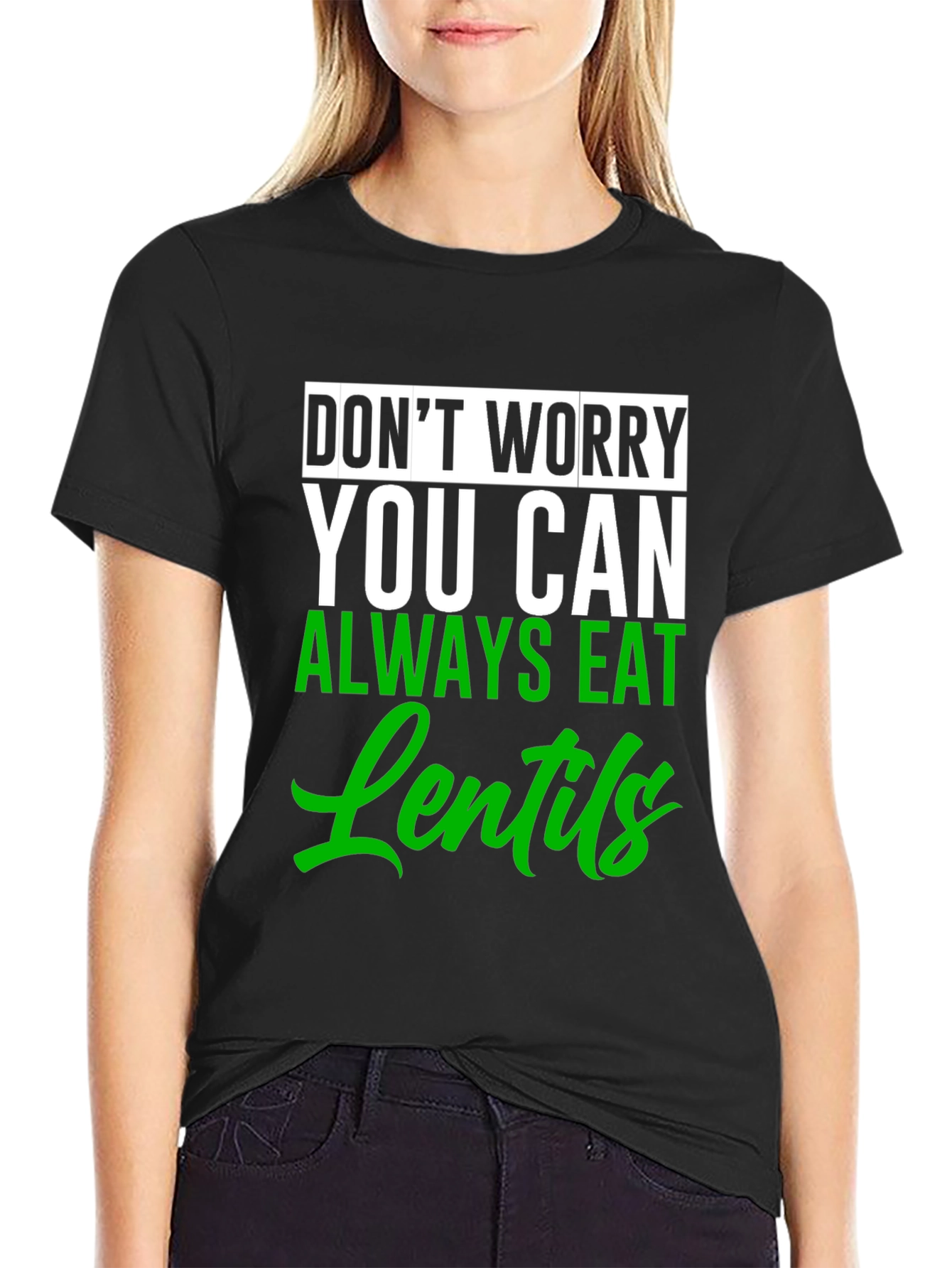 Eat Lentils Graphic Tee - Funny Vegan T-Shirt