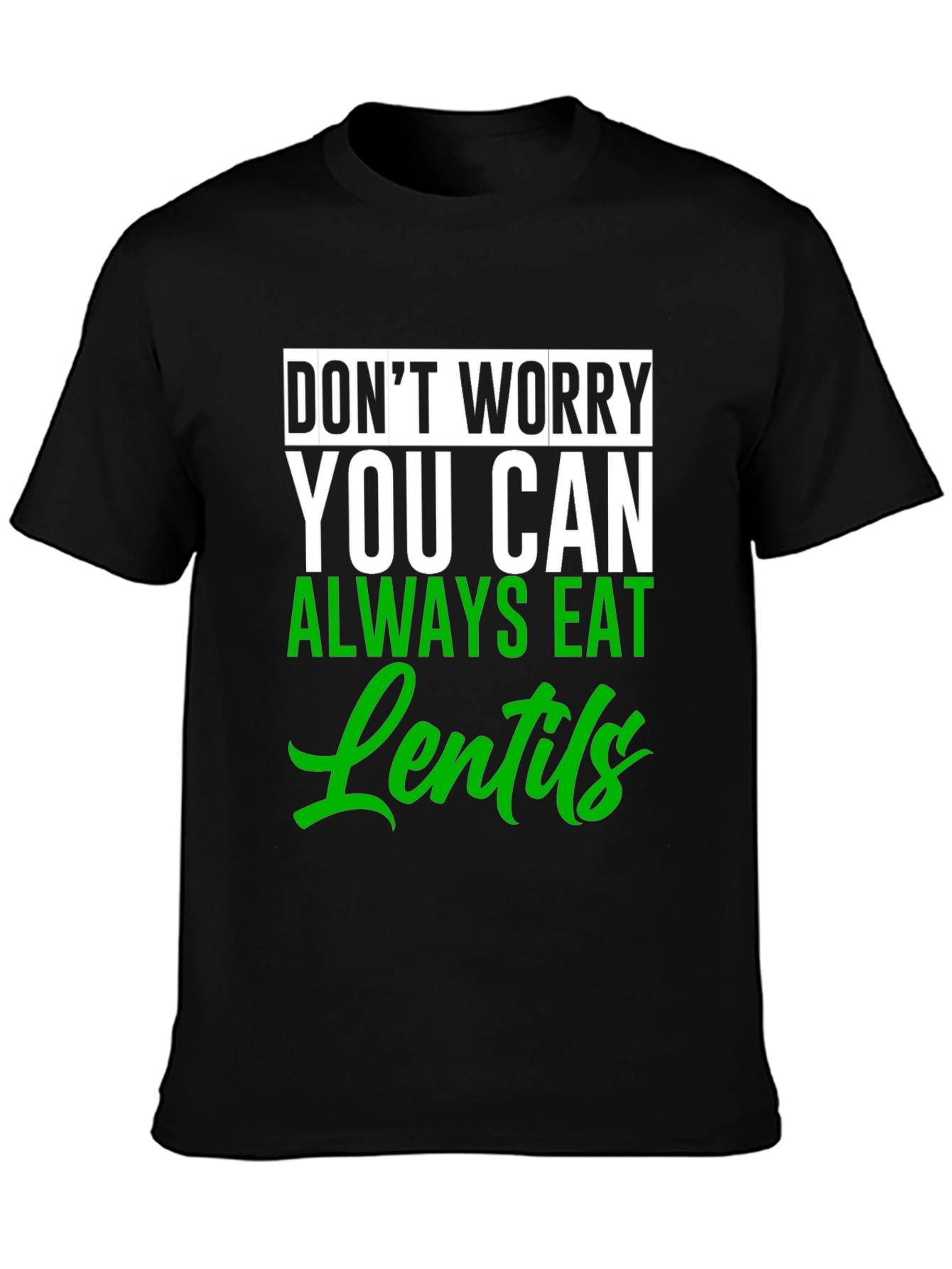 Eat Lentils Graphic Tee - Funny Vegan T-Shirt