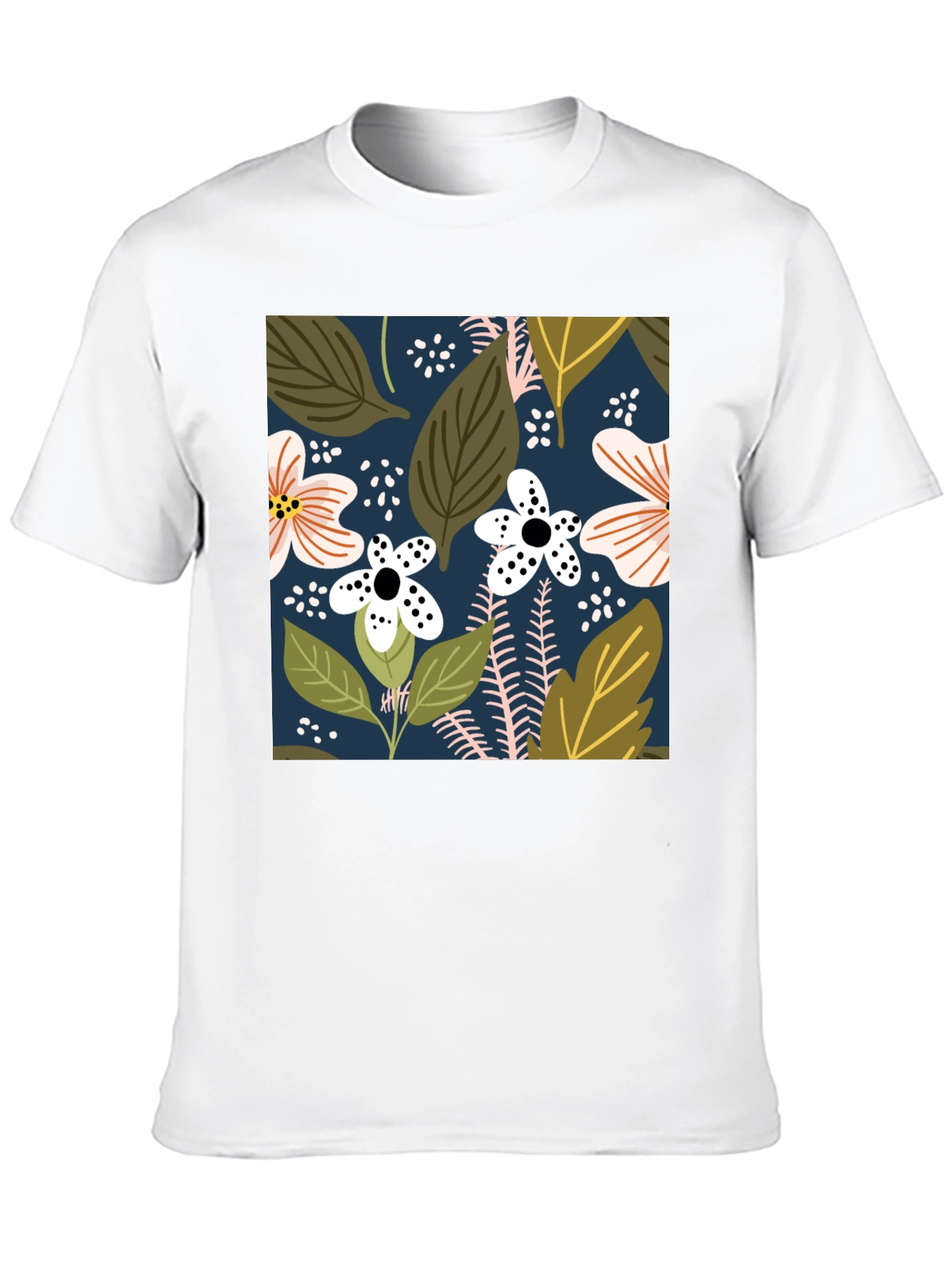 Floral Print Black T-Shirt