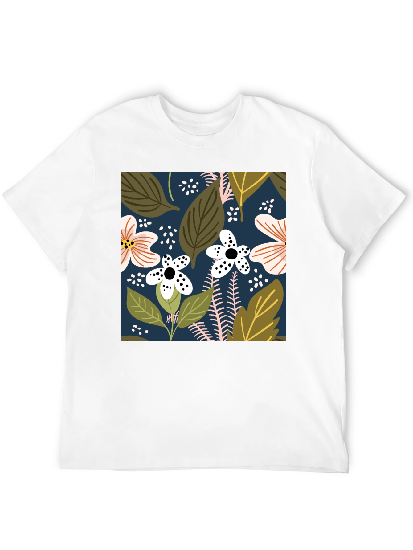 Floral Print Black T-Shirt