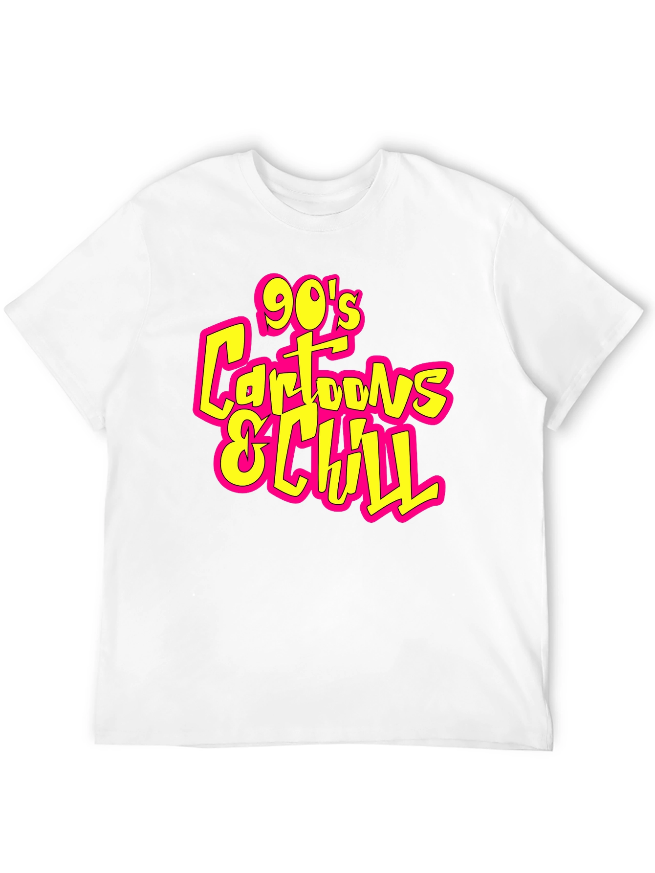 90s Cartoons and Chill Black T-Shirt