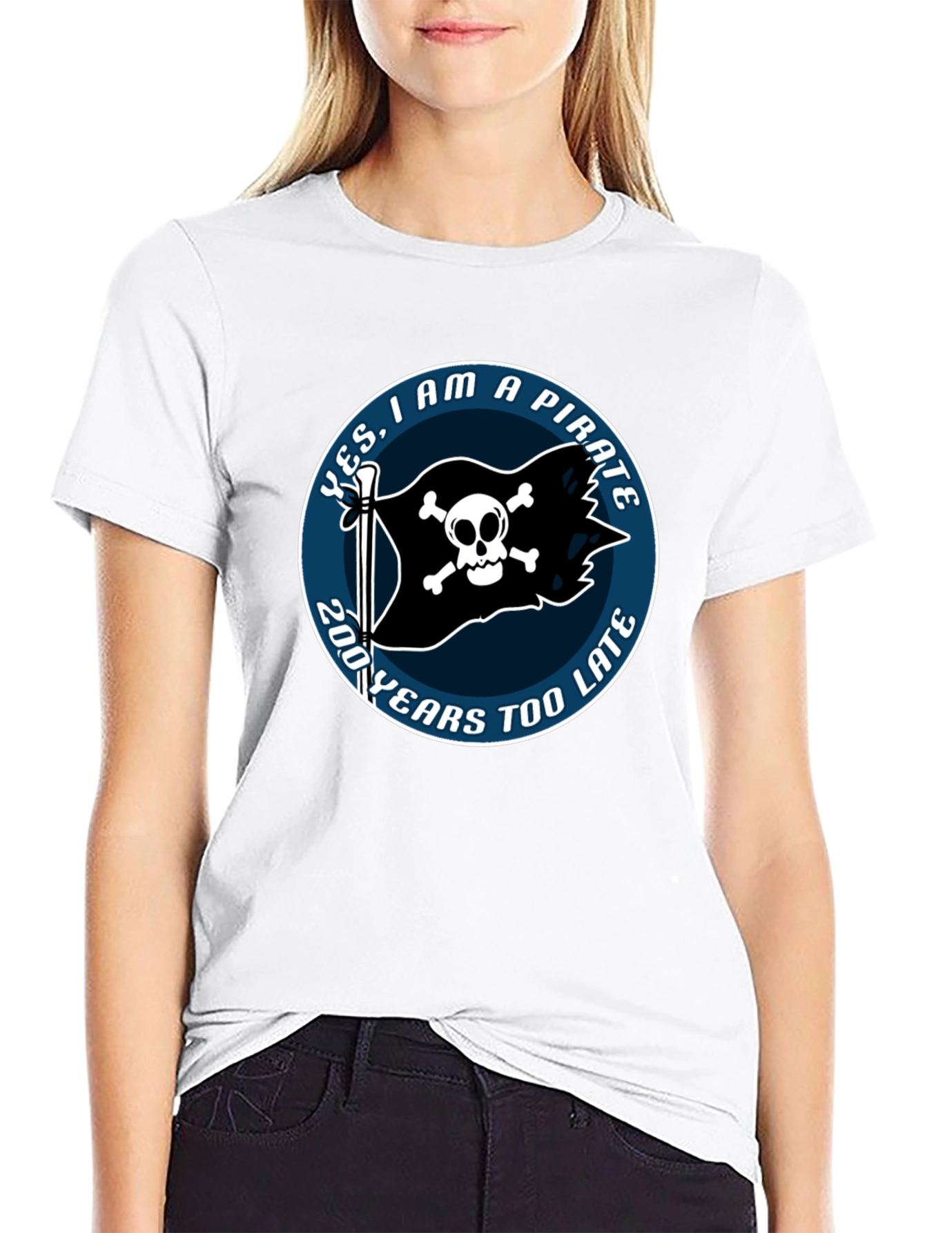 Pirate Skull Graphic Tee - 200 Years Too Late