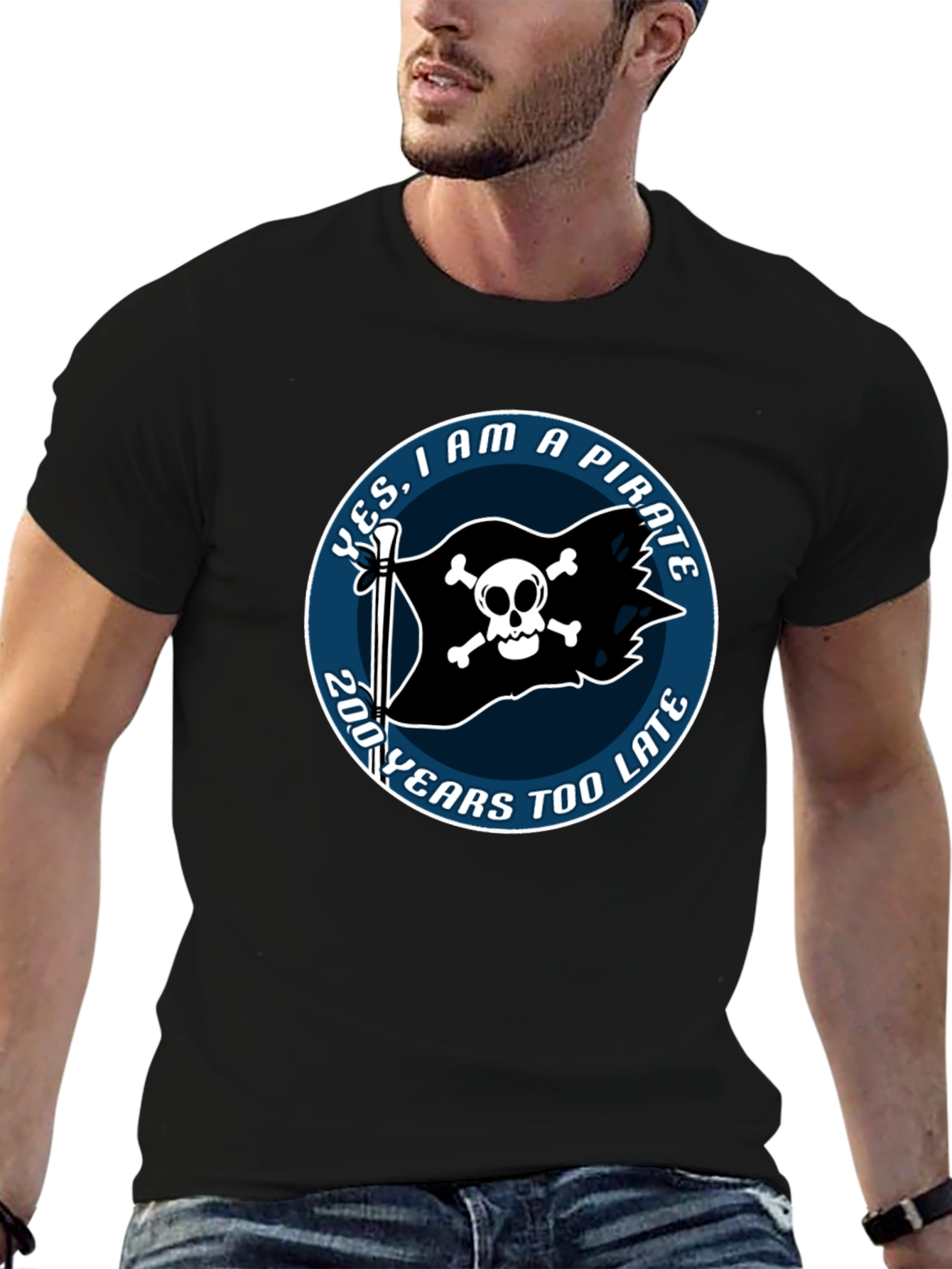 Pirate Skull Graphic Tee - 200 Years Too Late