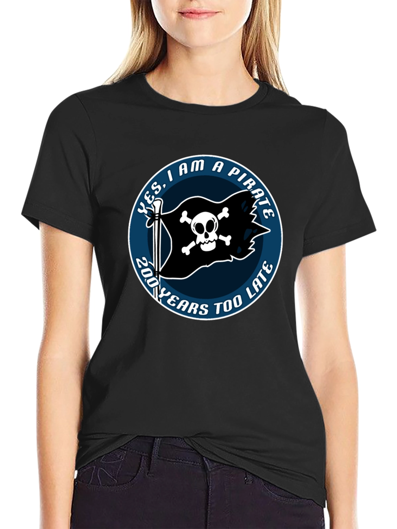 Pirate Skull Graphic Tee - 200 Years Too Late