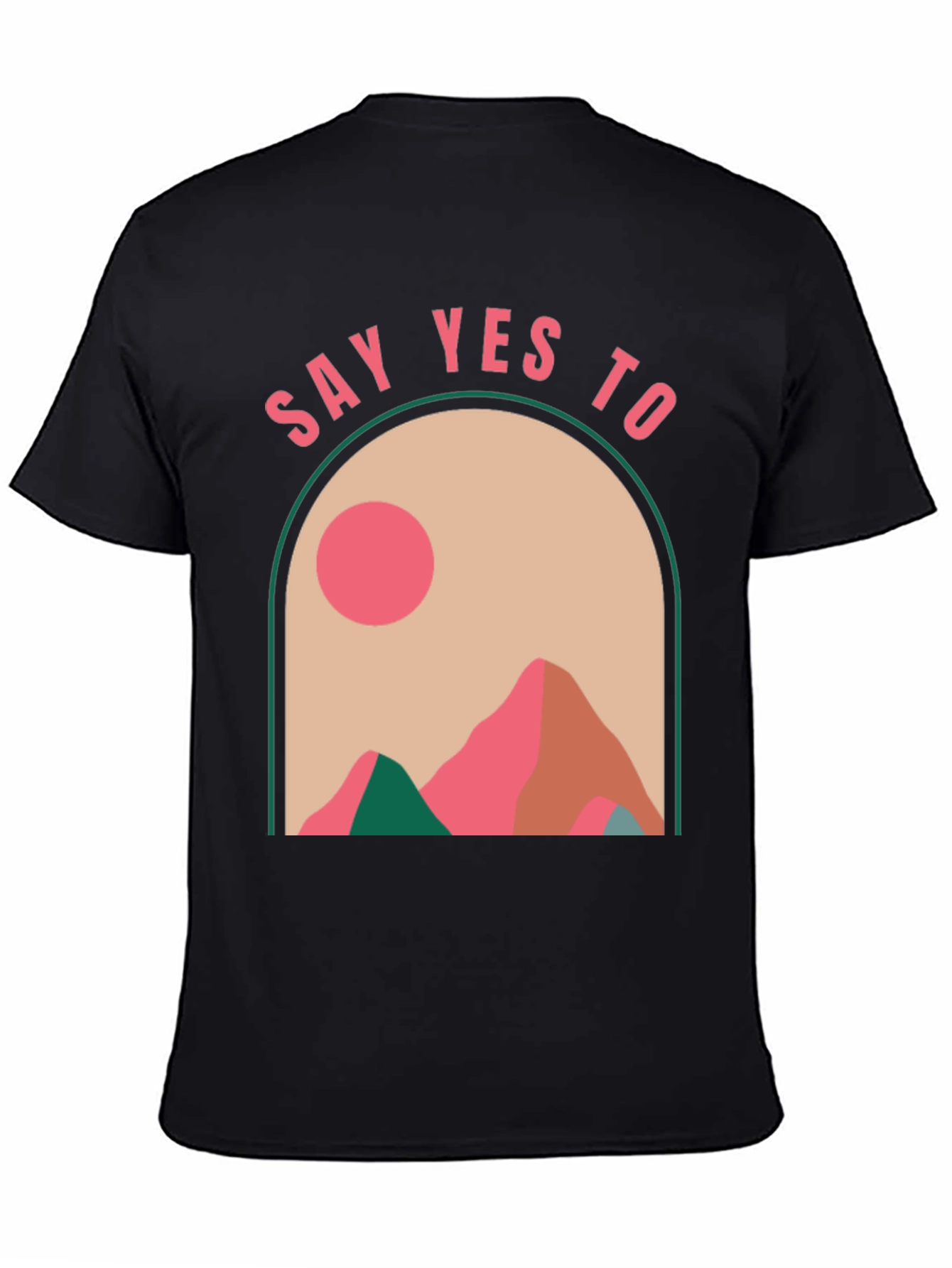 Say Yes to Adventure Black Graphic Tee