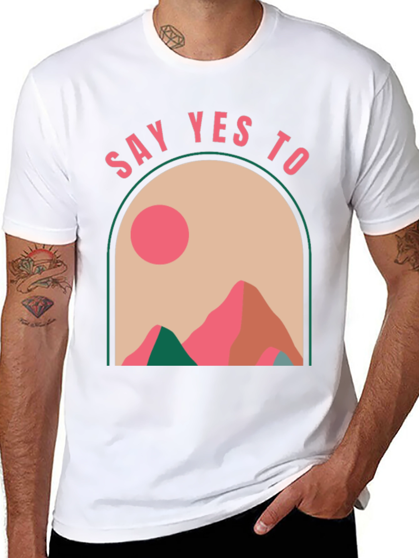 Say Yes to Adventure Black Graphic Tee