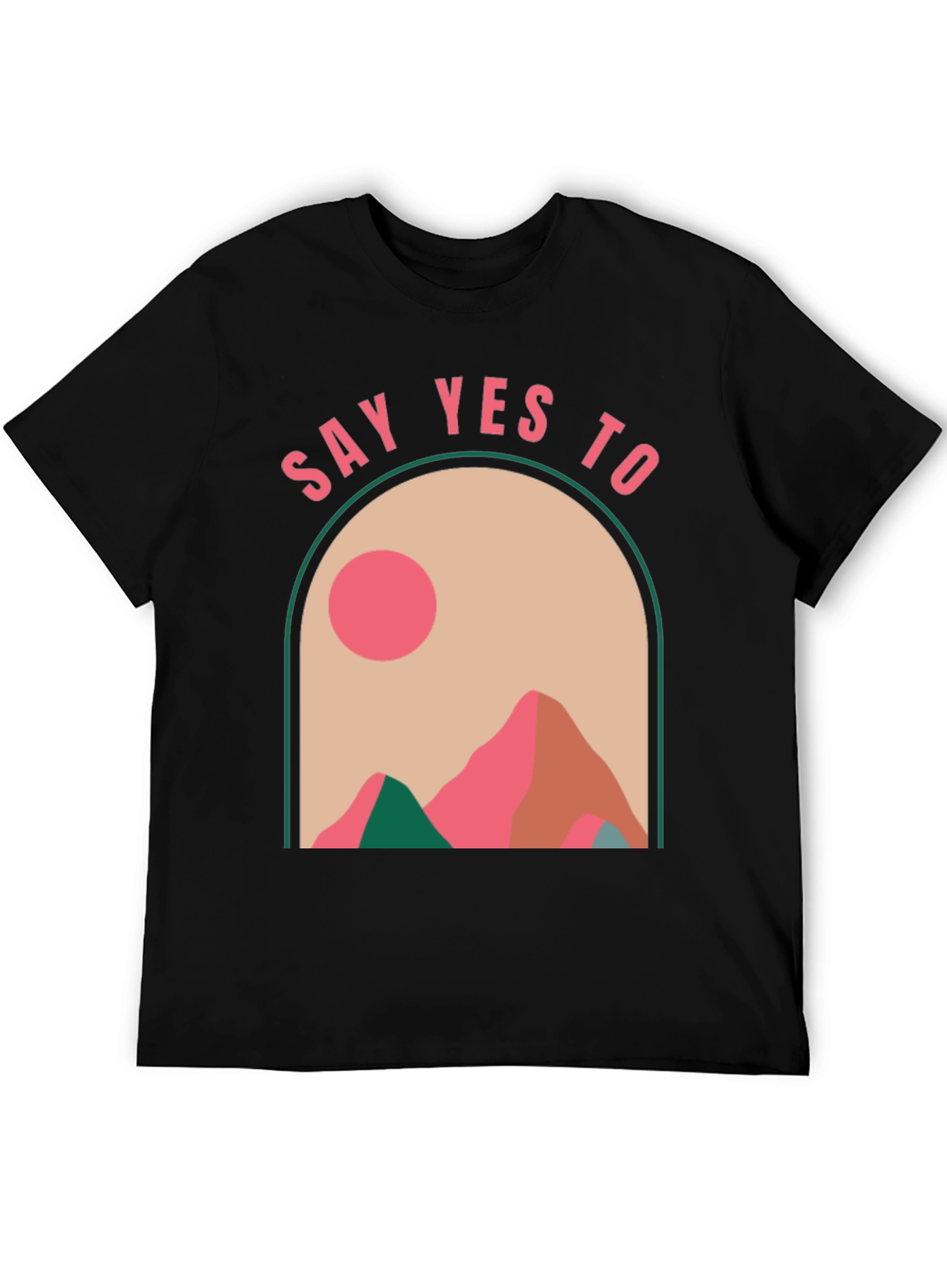 Say Yes to Adventure Black Graphic Tee