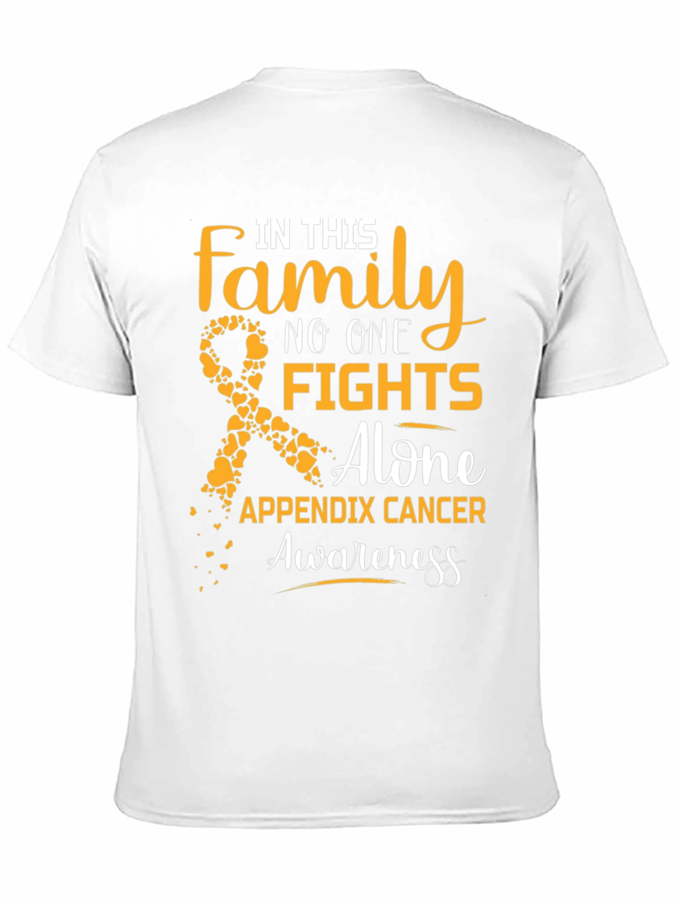 Appendix Cancer Awareness T-Shirt: Family Fights Alone