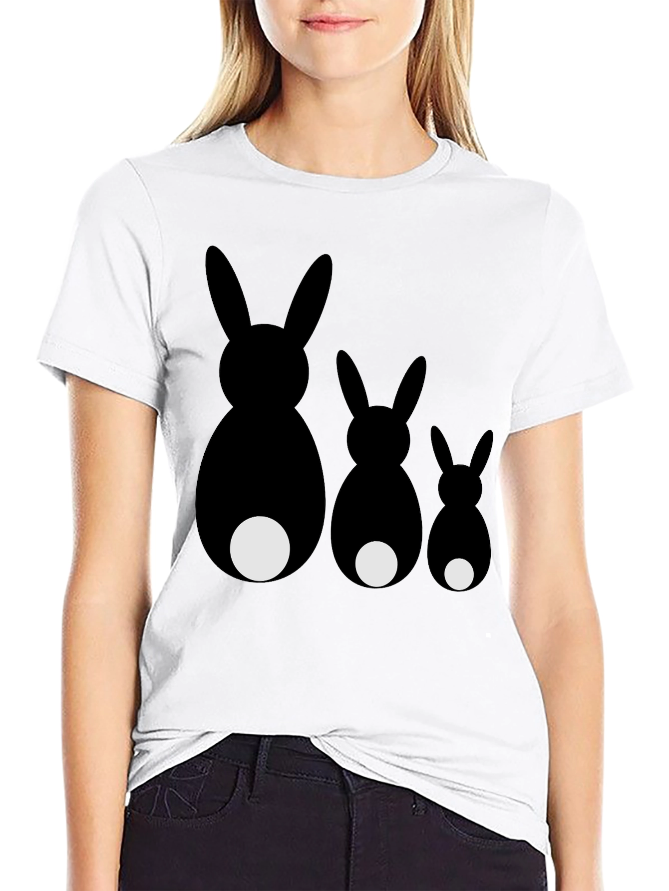 Whimsical Rabbit Family T-Shirt