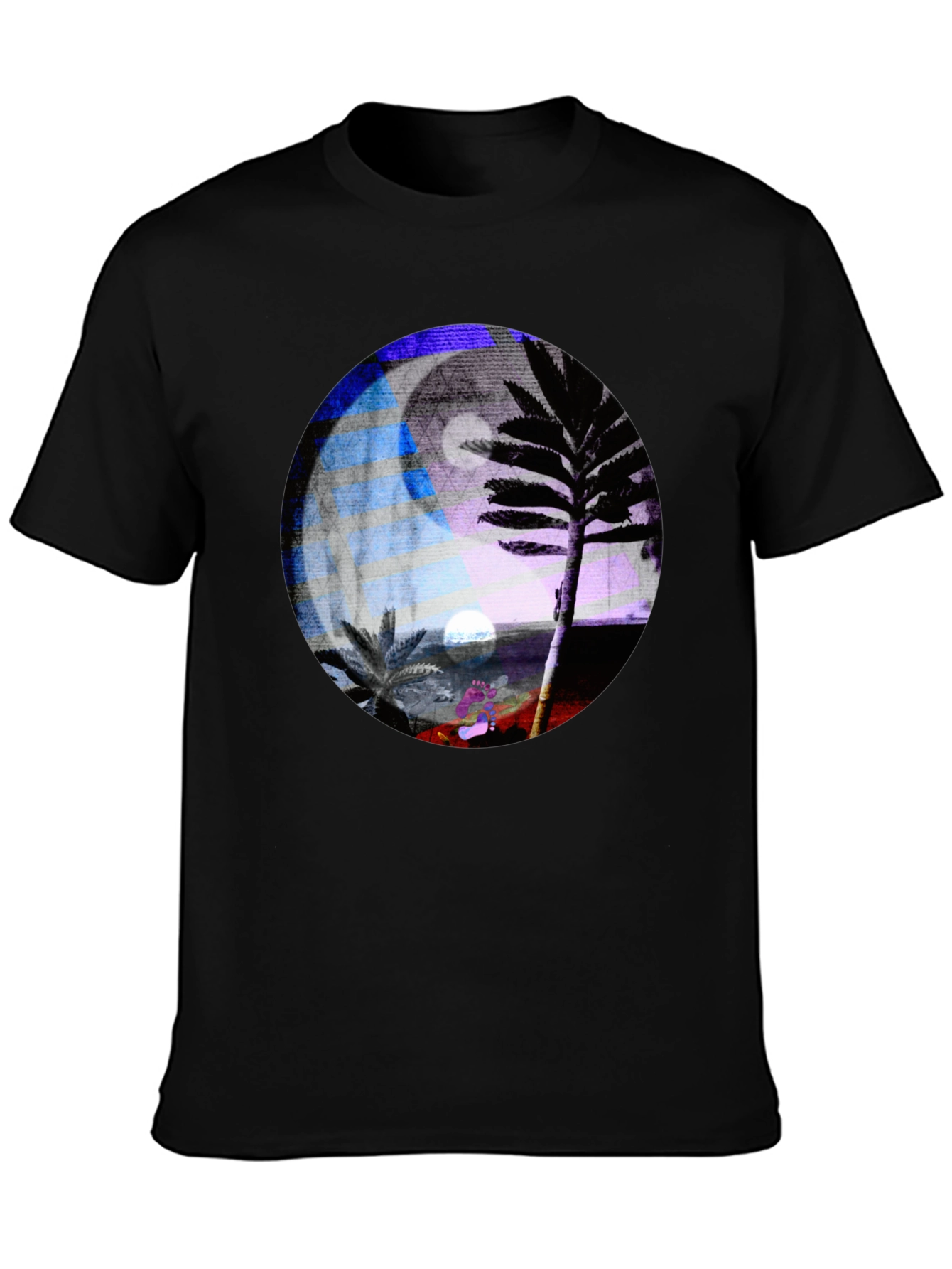 Yin Yang Palm Tree Graphic Tee