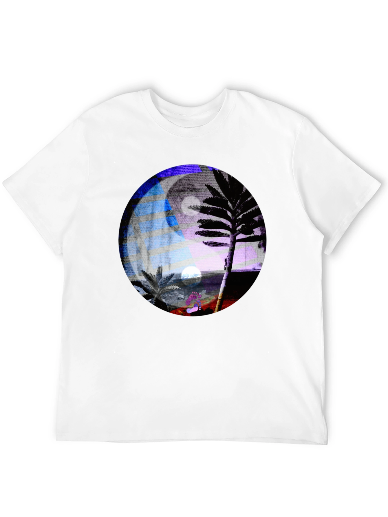 Yin Yang Palm Tree Graphic Tee