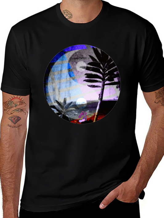 Yin Yang Palm Tree Graphic Tee